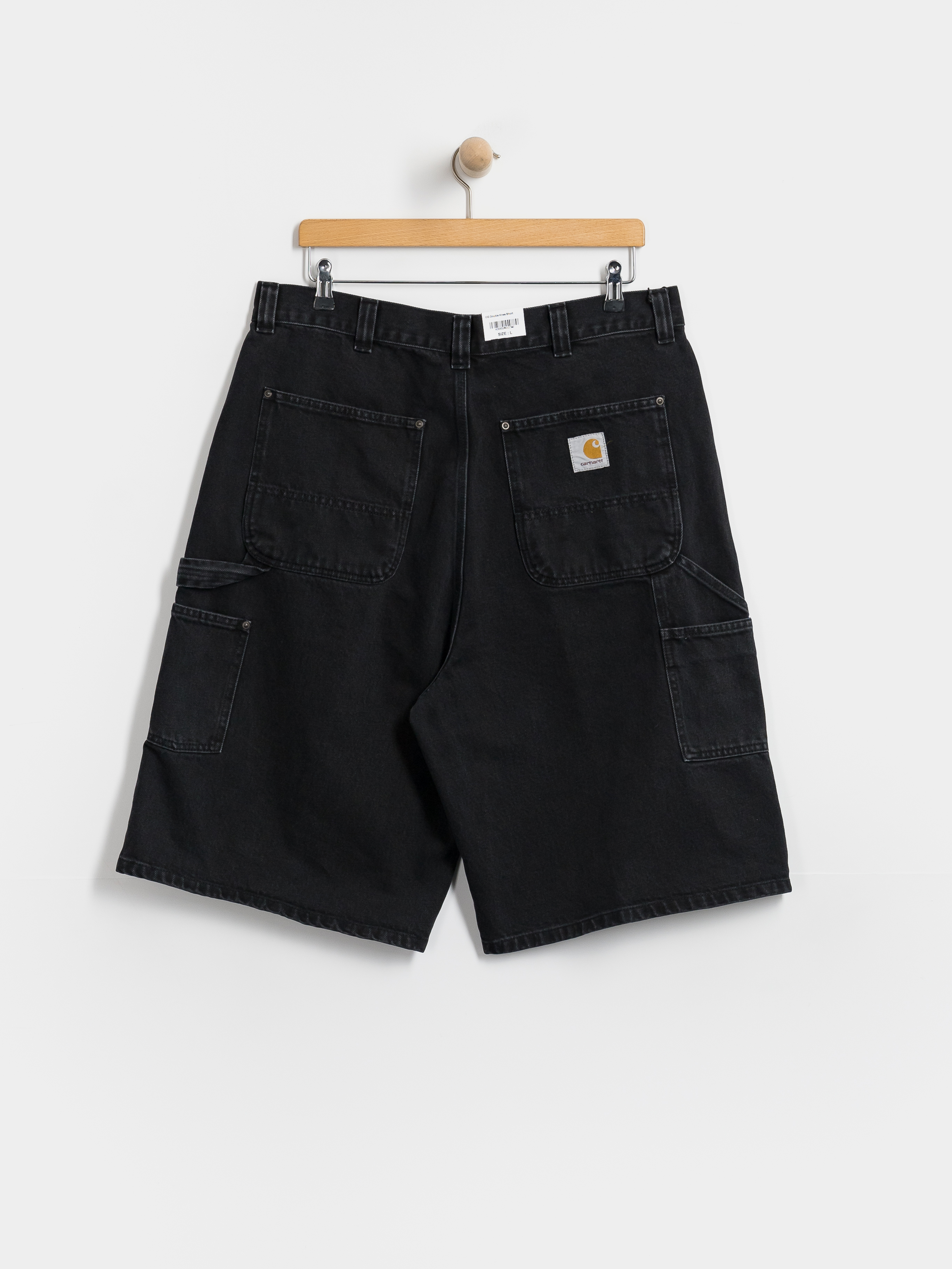Къси панталони Carhartt WIP OG Double Knee (black stone washed)