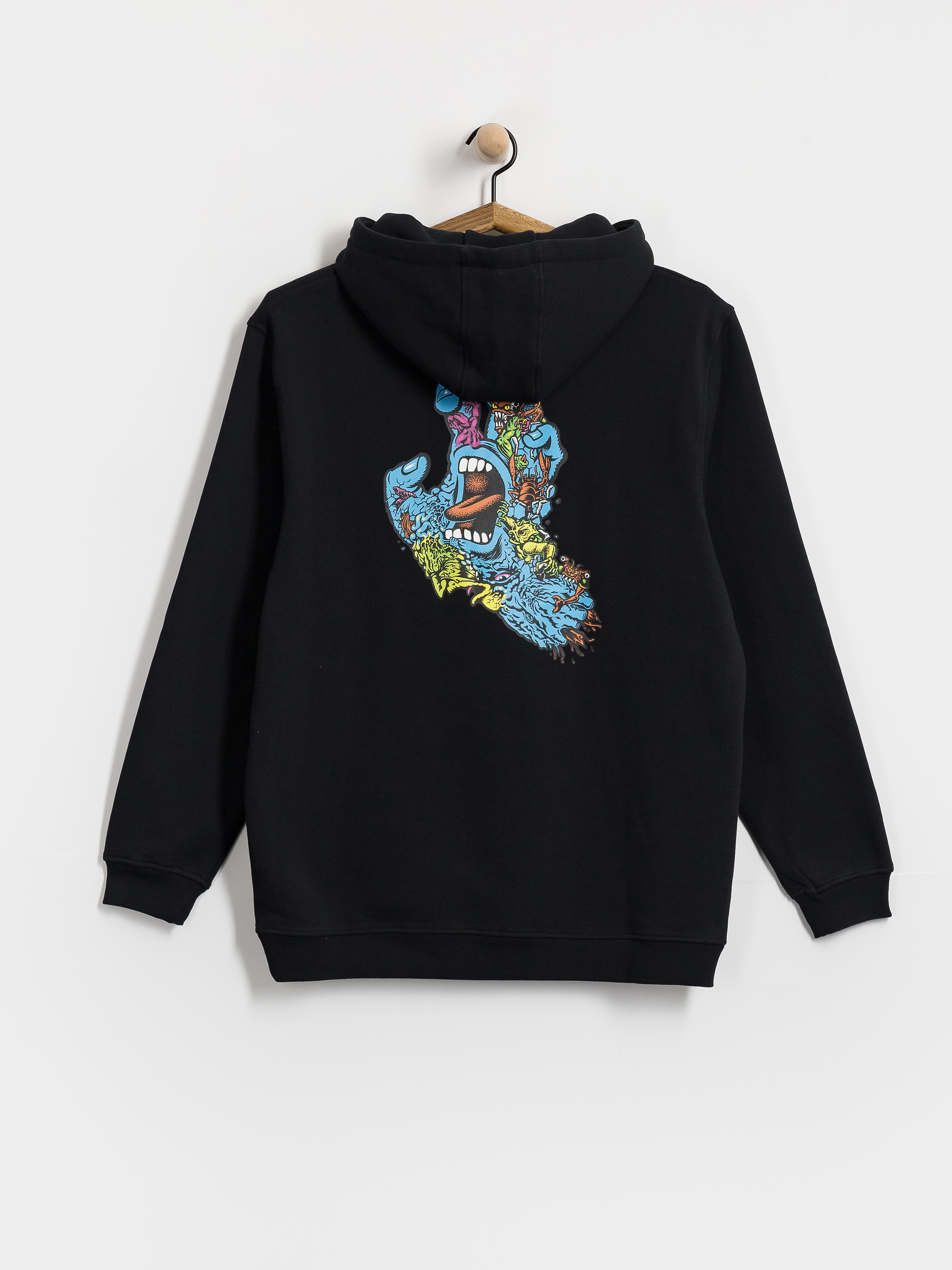 Суитшърт с качулка Santa Cruz Roskopp Screaming Five HD (black)