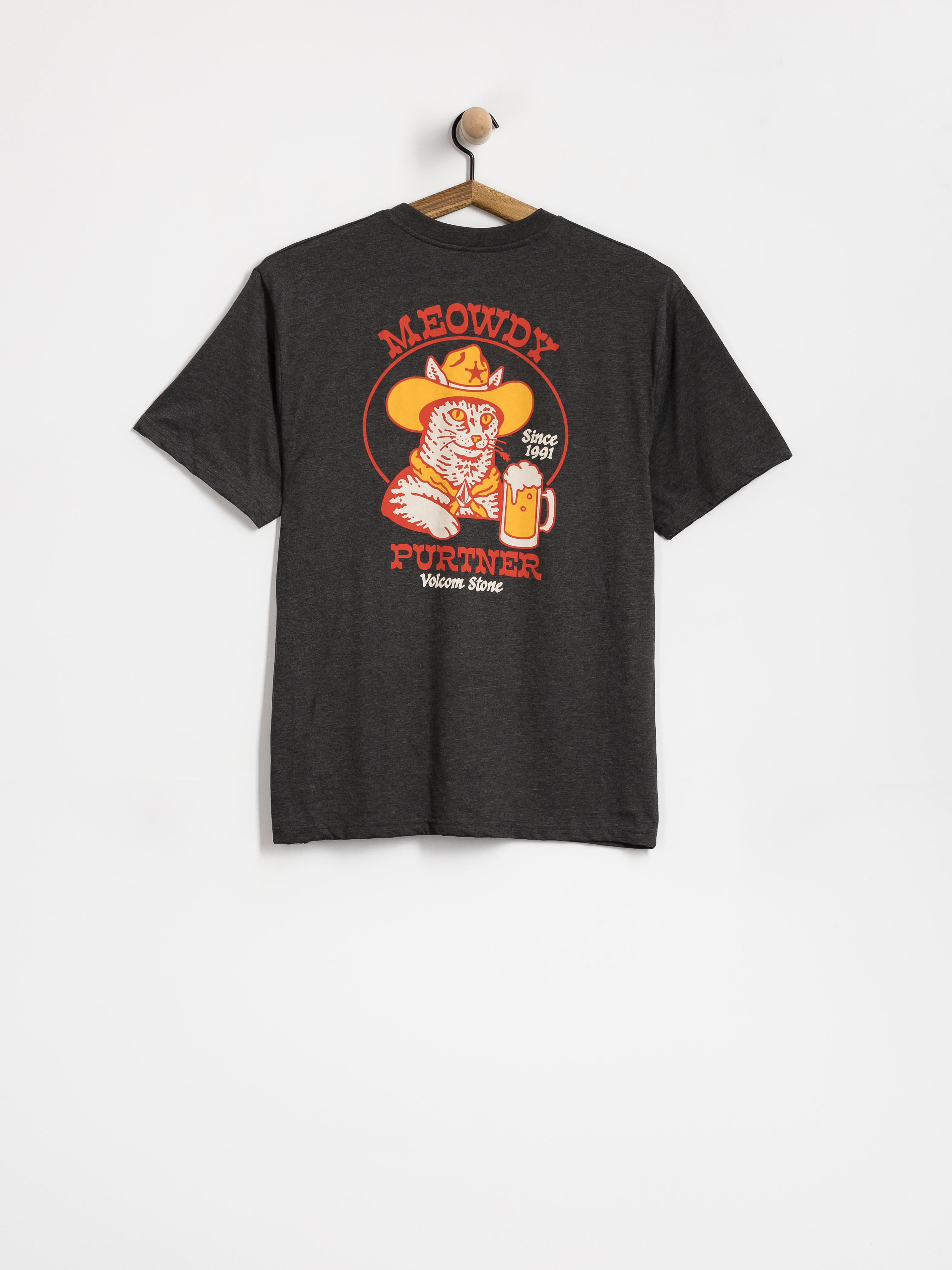 Тениска Volcom Meowdy Hth (heather black)
