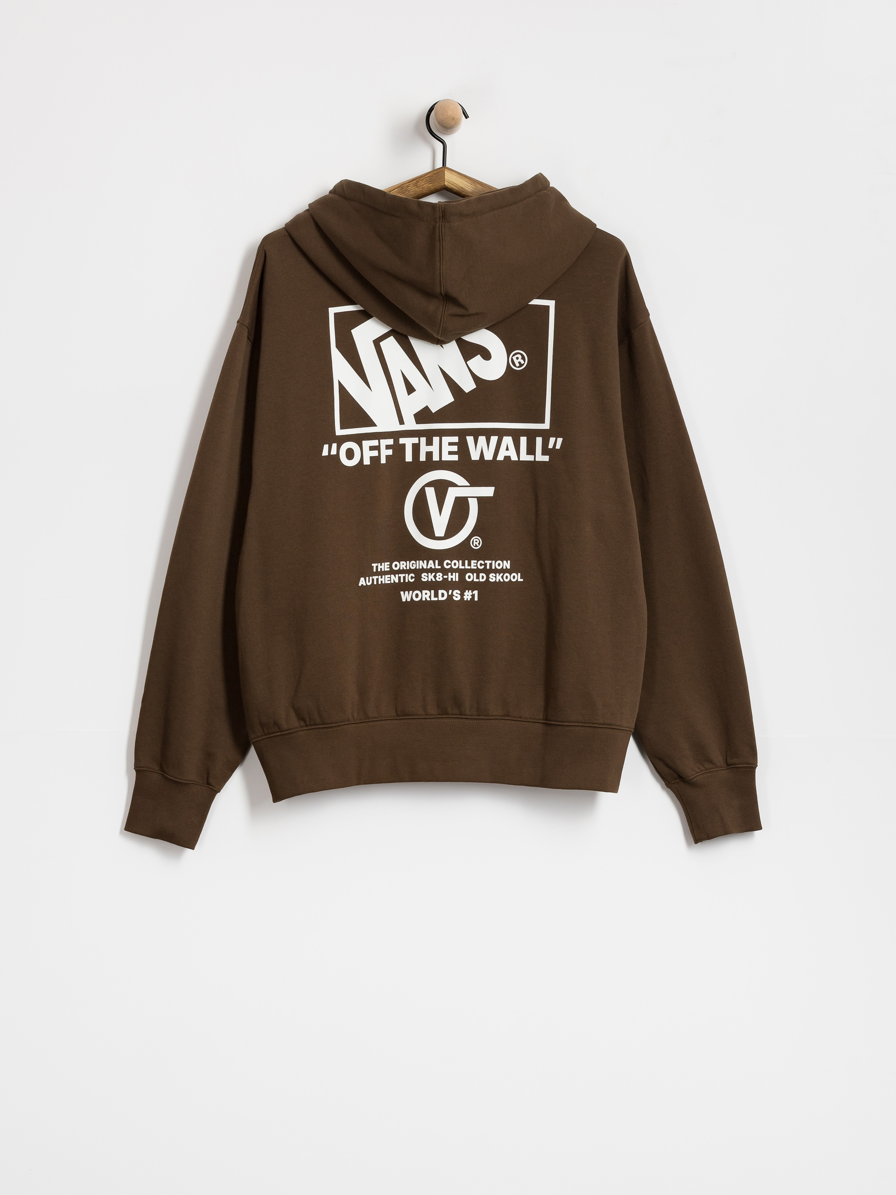 Суитшърт с качулка Vans Stacked Hi HD (vintage cocoa)