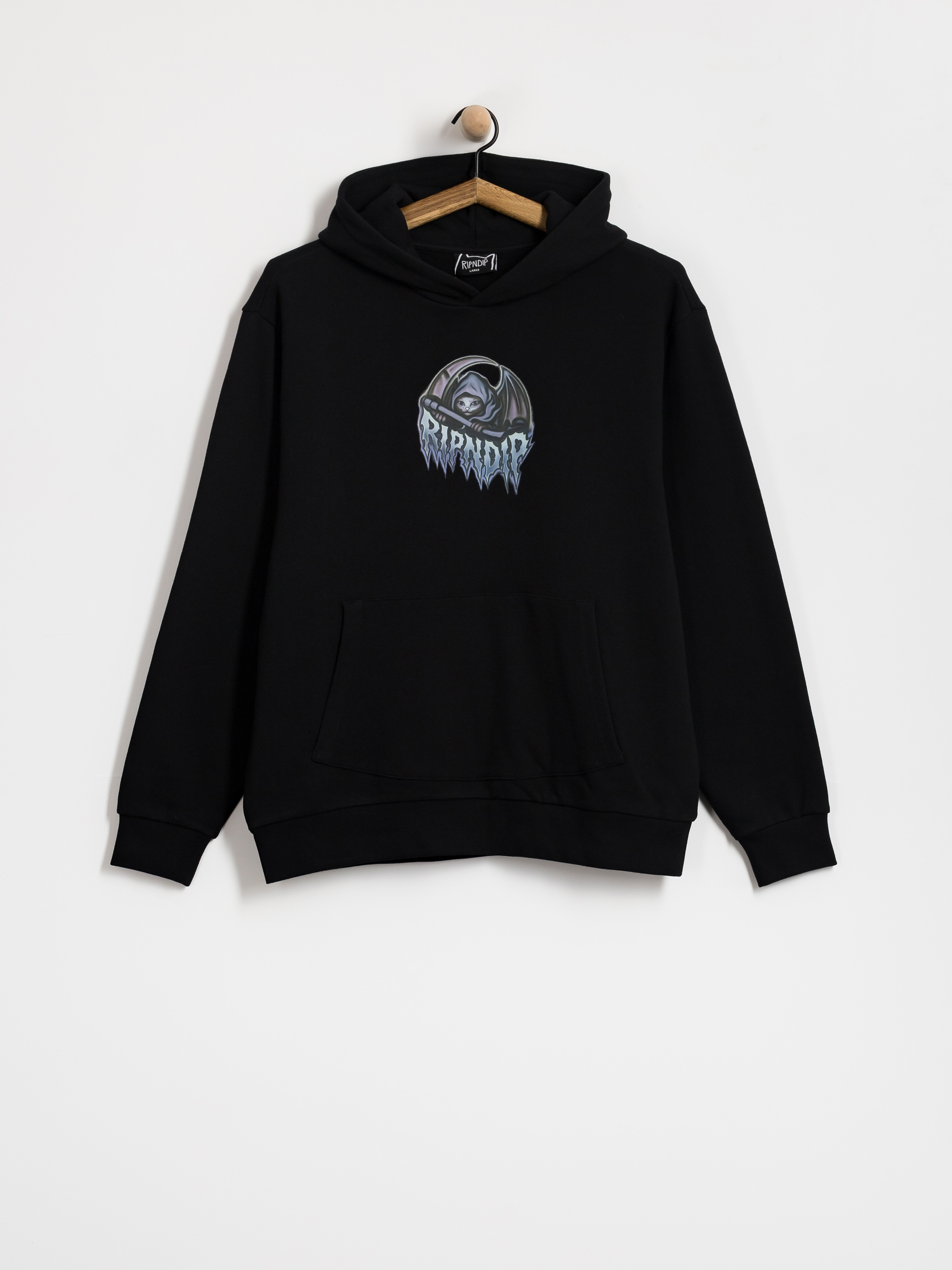 Суитшърт с качулка RipNDip Out Of Time HD (black wash)