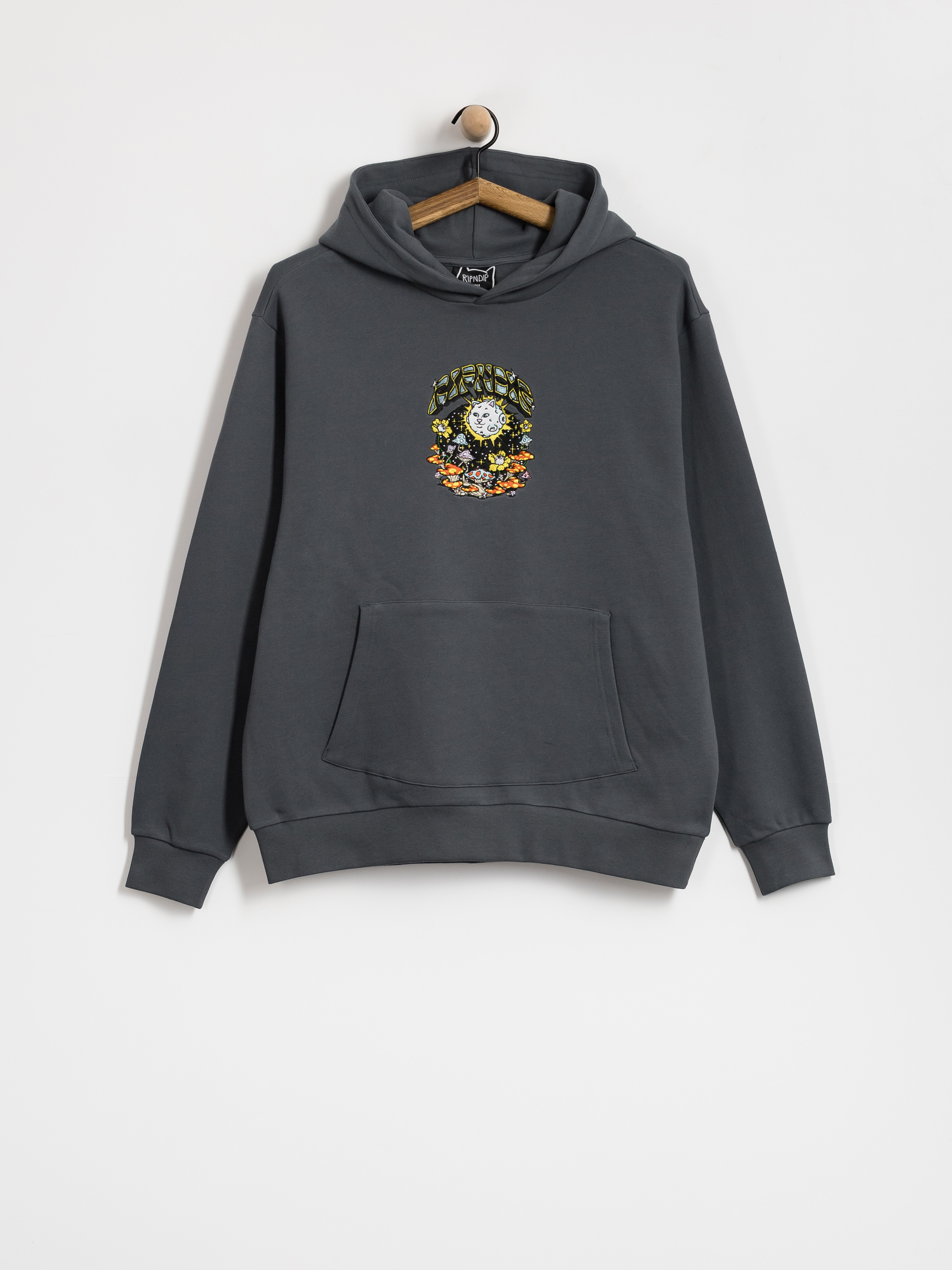 Суитшърт с качулка RipNDip Find Ur Way Home Double Hood HD (charcoal mineral wash)