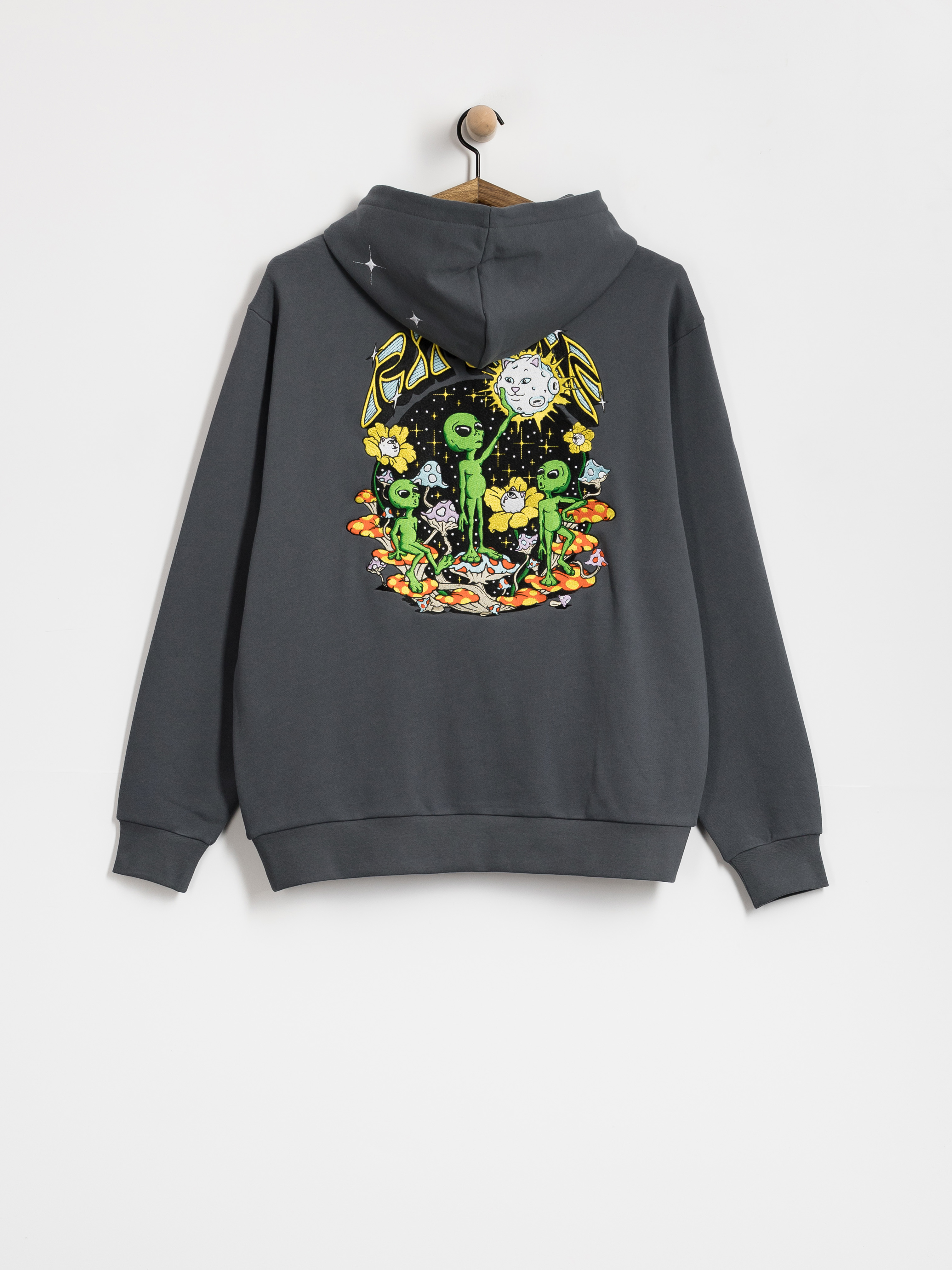 Суитшърт с качулка RipNDip Find Ur Way Home Double Hood HD (charcoal mineral wash)