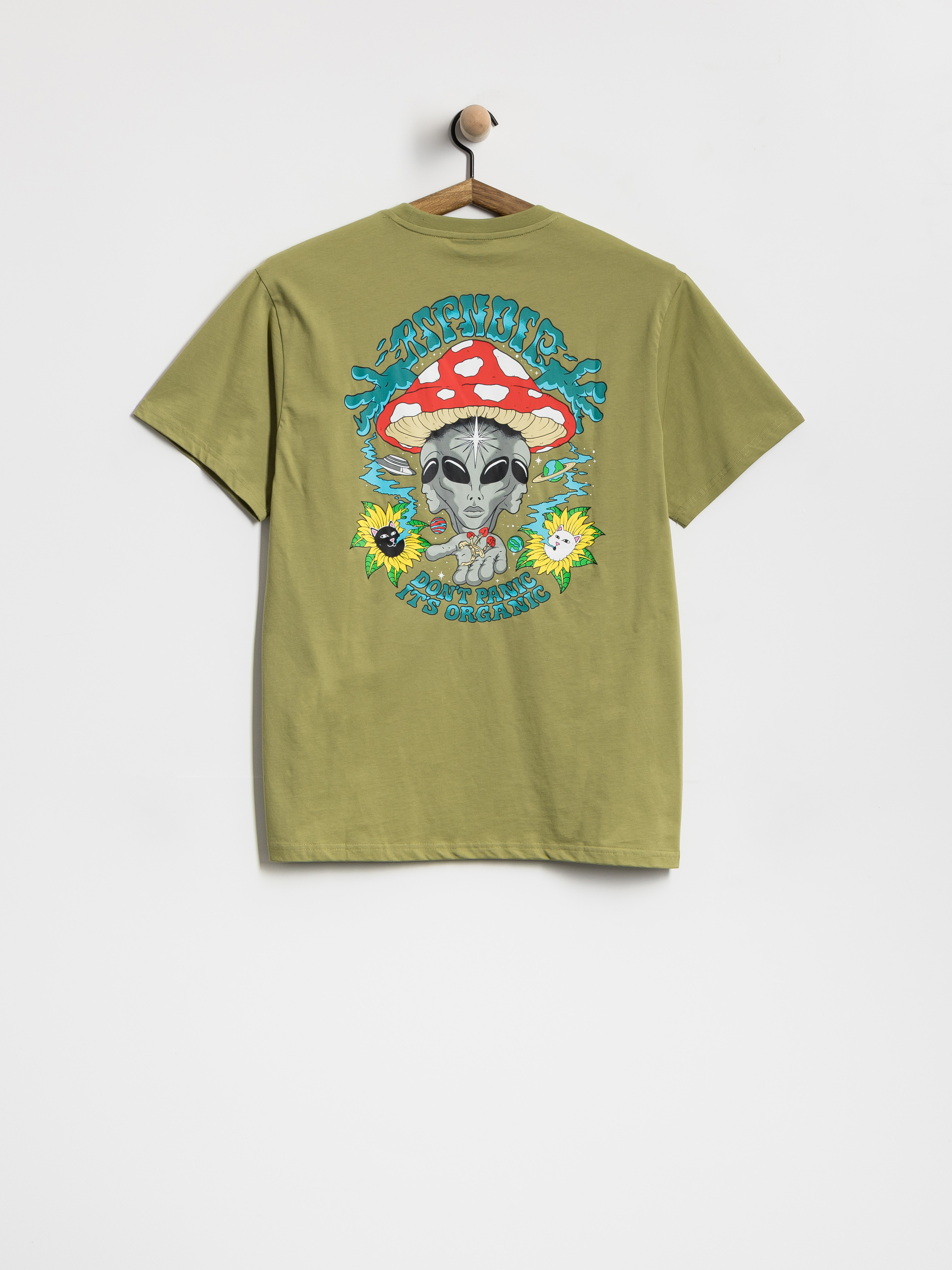 Тениска RipNDip Don'T Panic (light forest)