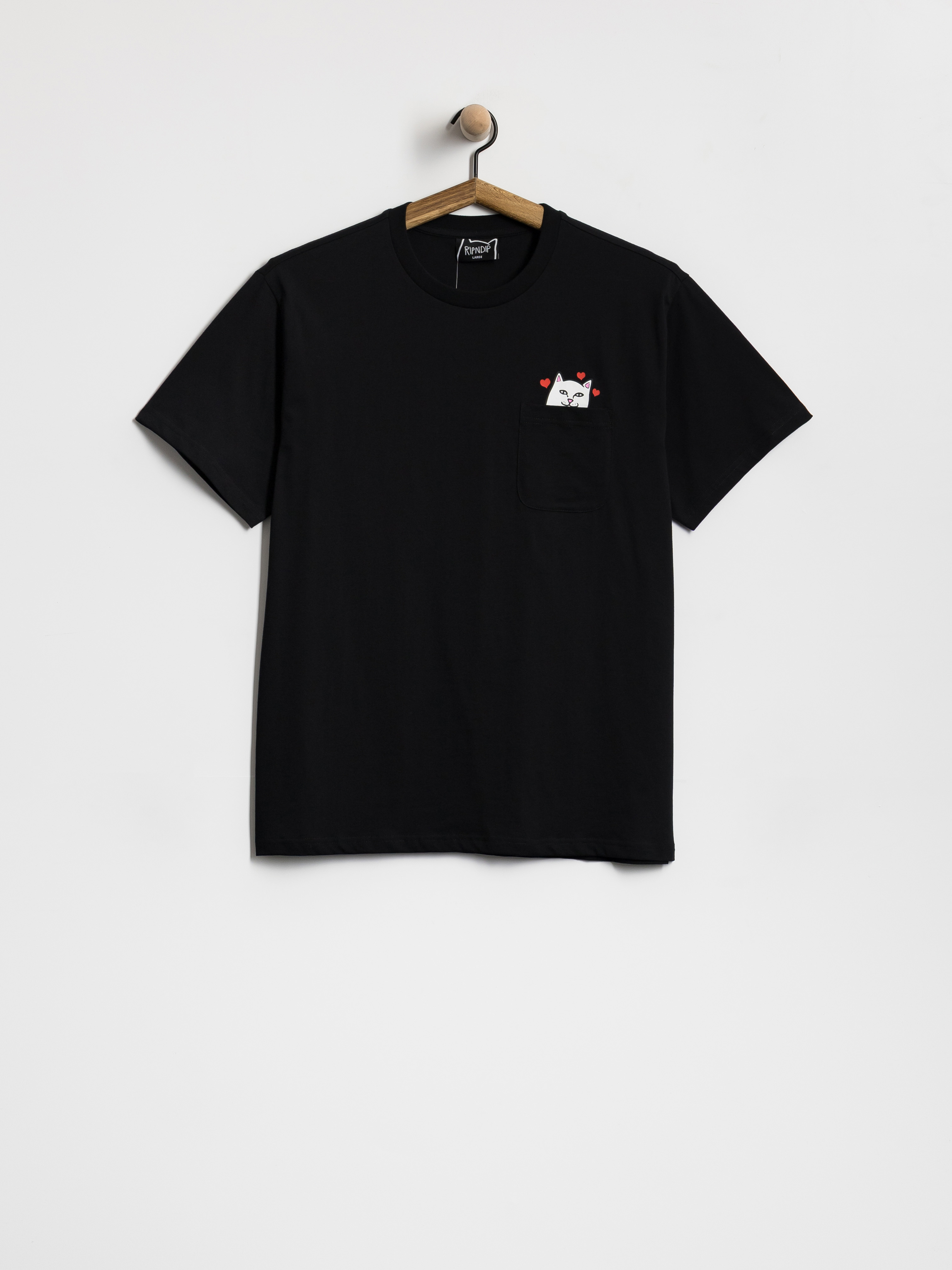 Тениска RipNDip Nermal Loves Pocket (black wash)