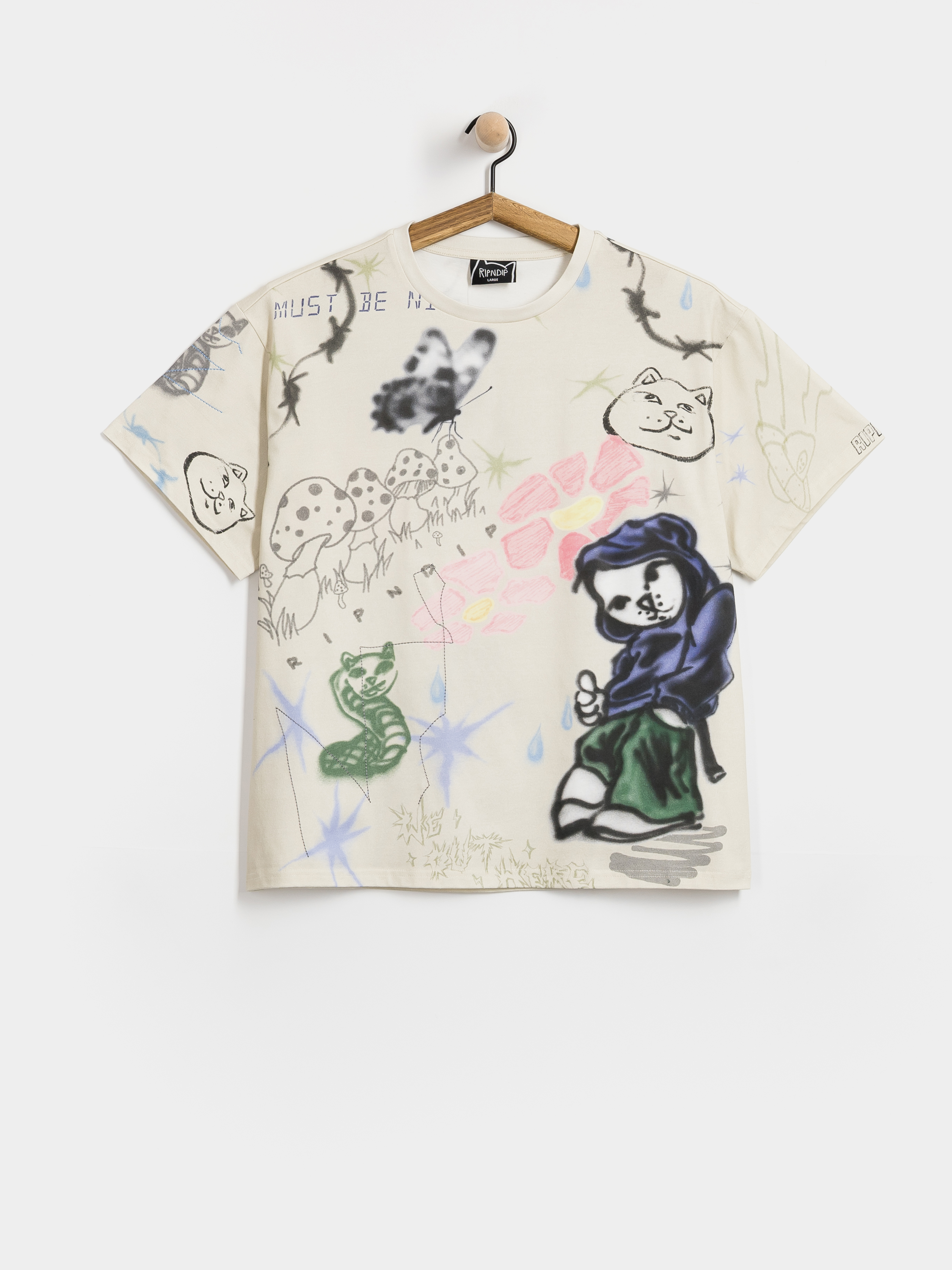 Тениска RipNDip Goosebumps (bone)