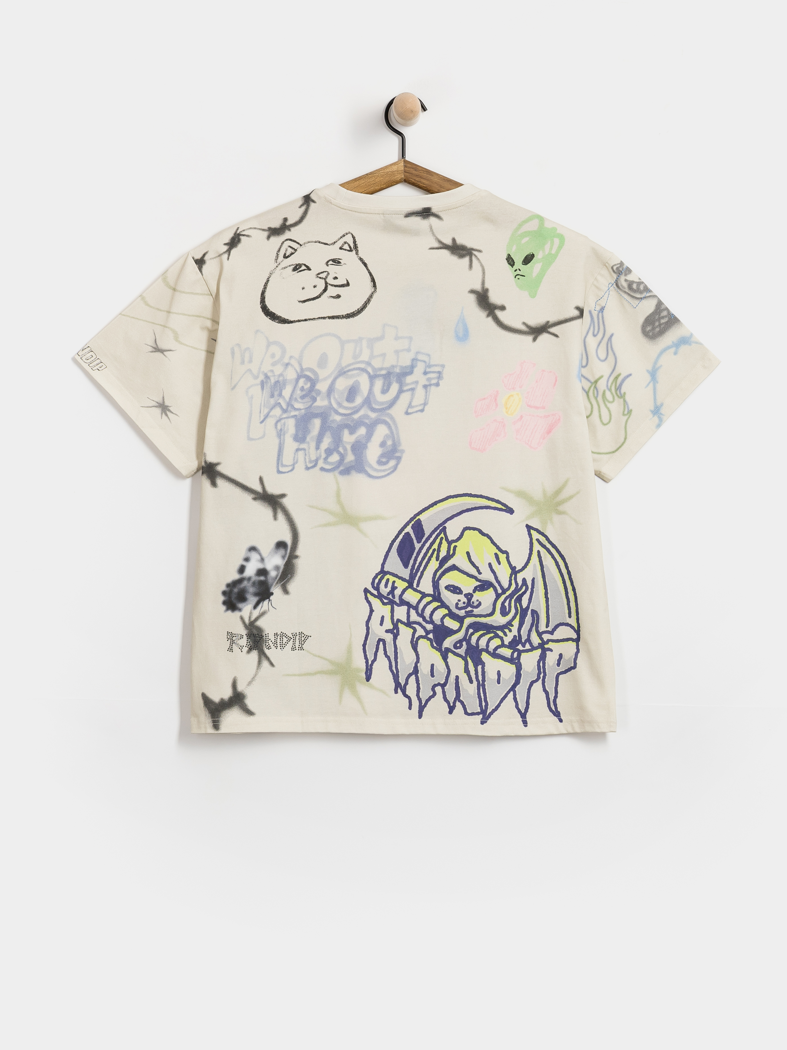 Тениска RipNDip Goosebumps (bone)