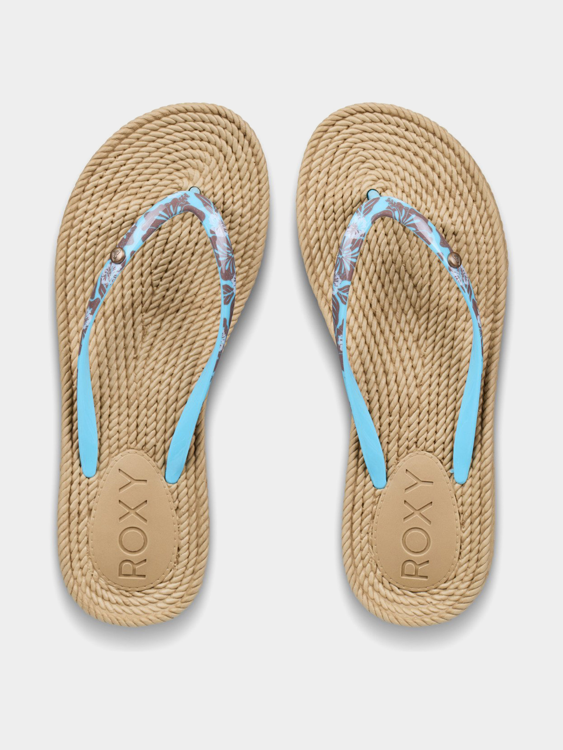 Джапанки Roxy South Beach III Wmn (light blue/brown)