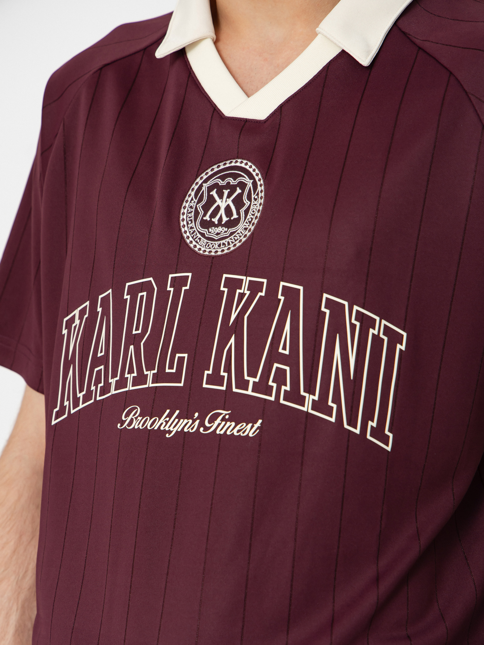 Тениска Karl Kani Heritage Emblem Shadow Pinstripe Soccer (red)