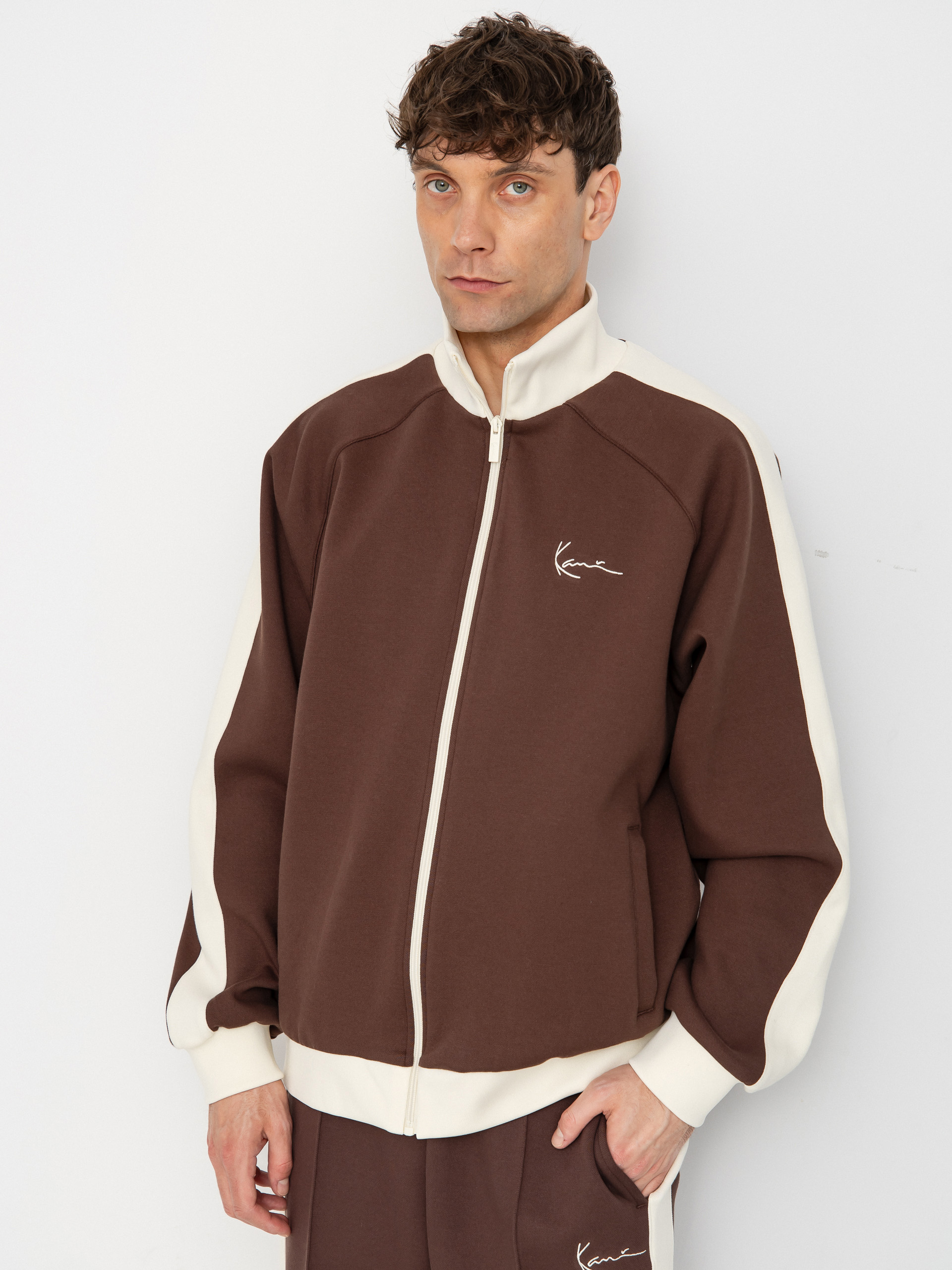 u0421u0443u0438u0442u0448u044au0440u0442 Karl Kani Signature Sidestripe Pique (brown)
