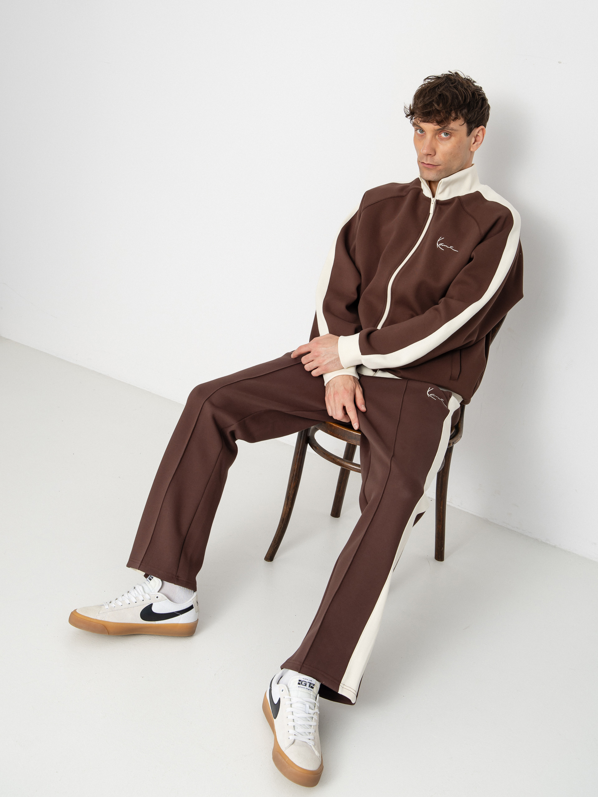 Суитшърт Karl Kani Signature Sidestripe Pique (brown)