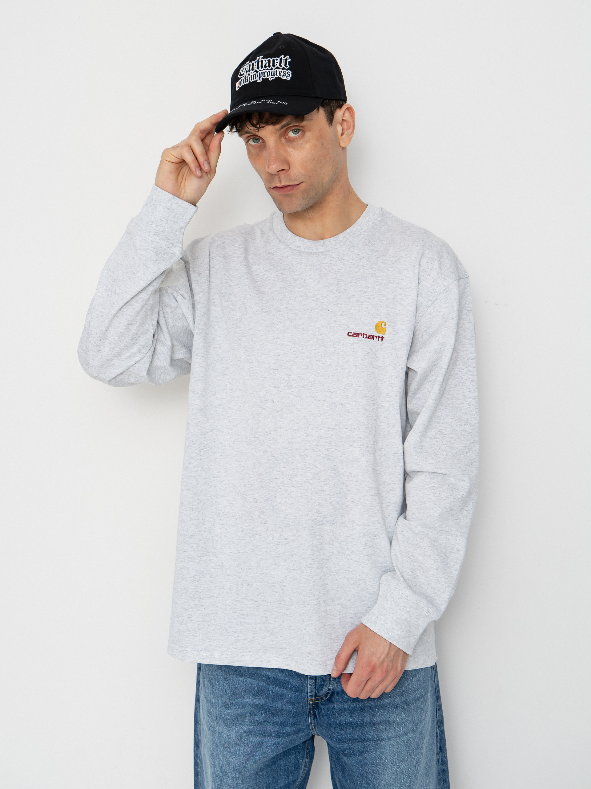 u0411u043bu0443u0437u0430 Carhartt WIP American Script (ash heather)