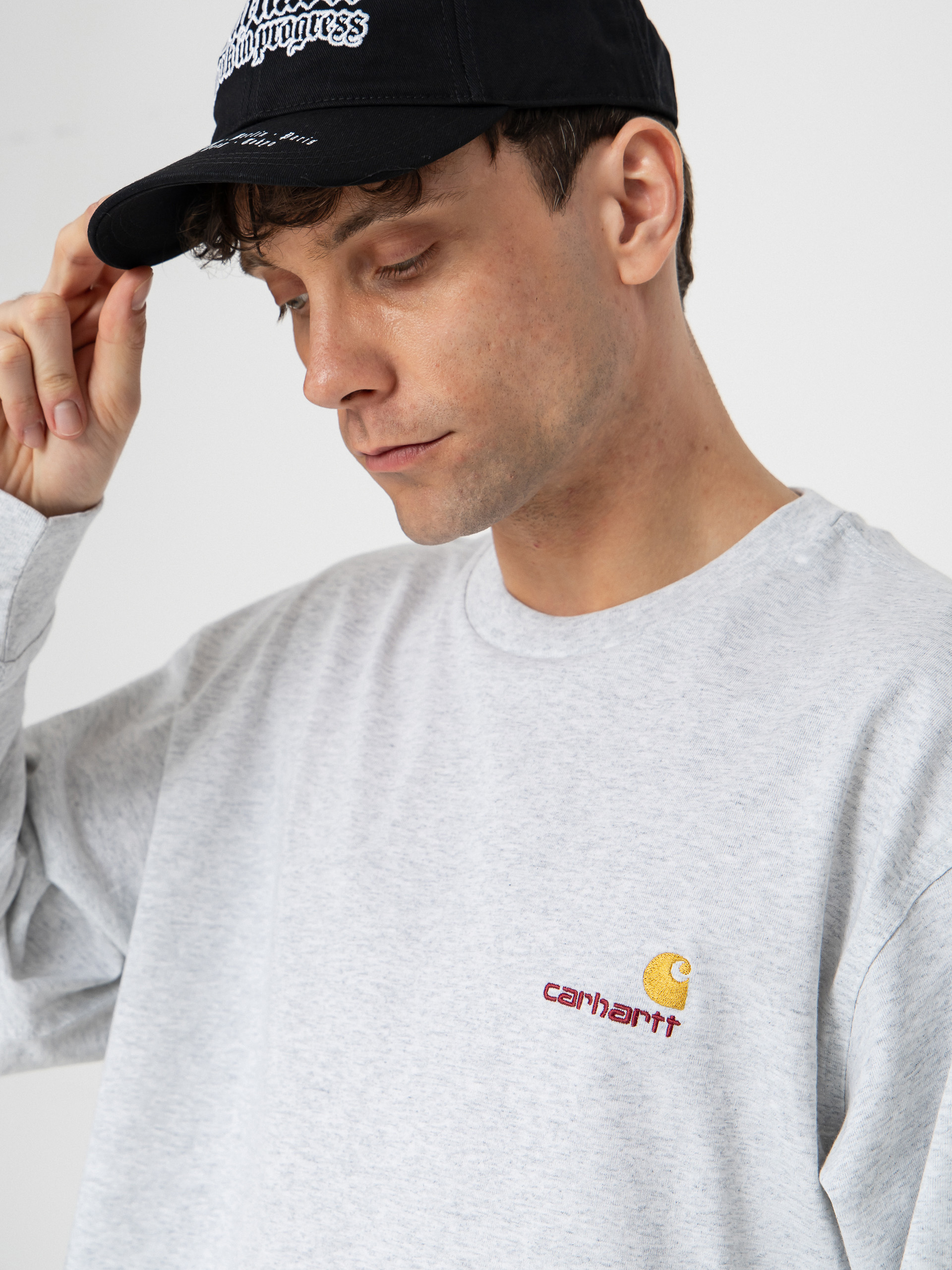 Блуза Carhartt WIP American Script (ash heather)