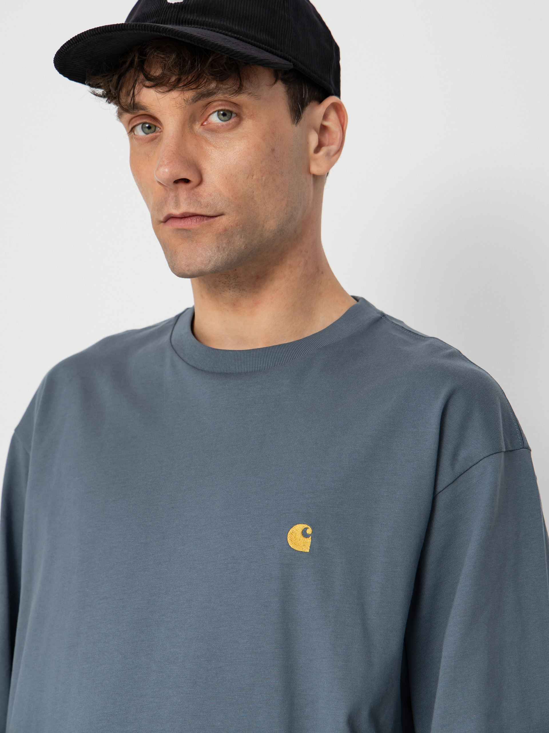 Блуза Carhartt WIP Chase (cozy blue/gold)