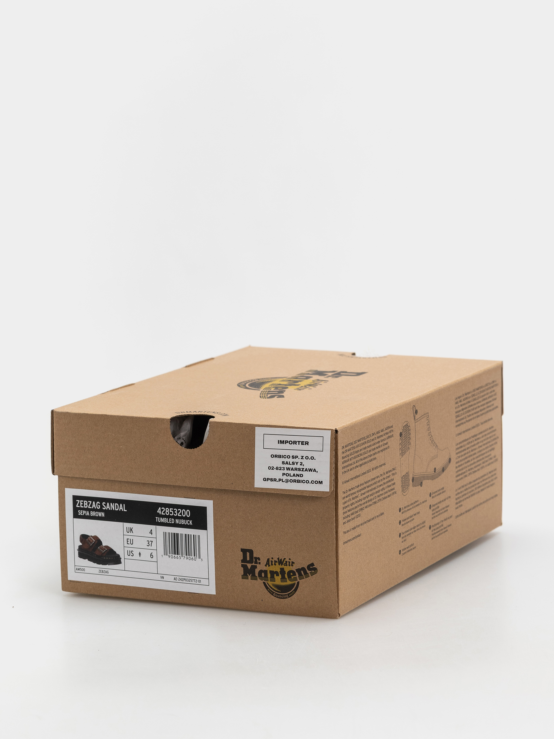 Сандали Dr. Martens ZebZag Wmn (sepia brown tumbled nubuck)