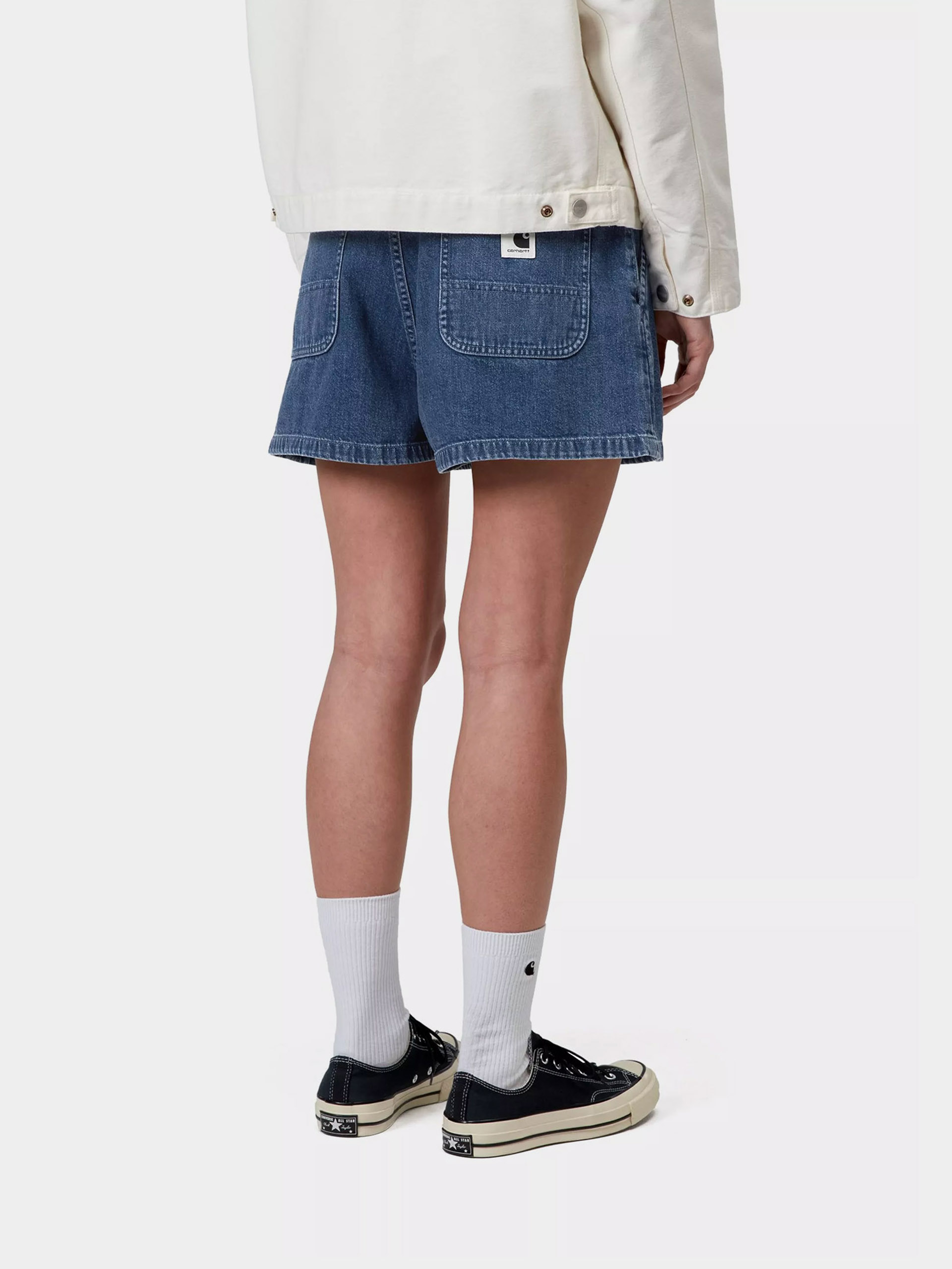 Къси панталони Carhartt WIP Lova Wmn (blue stone washed)
