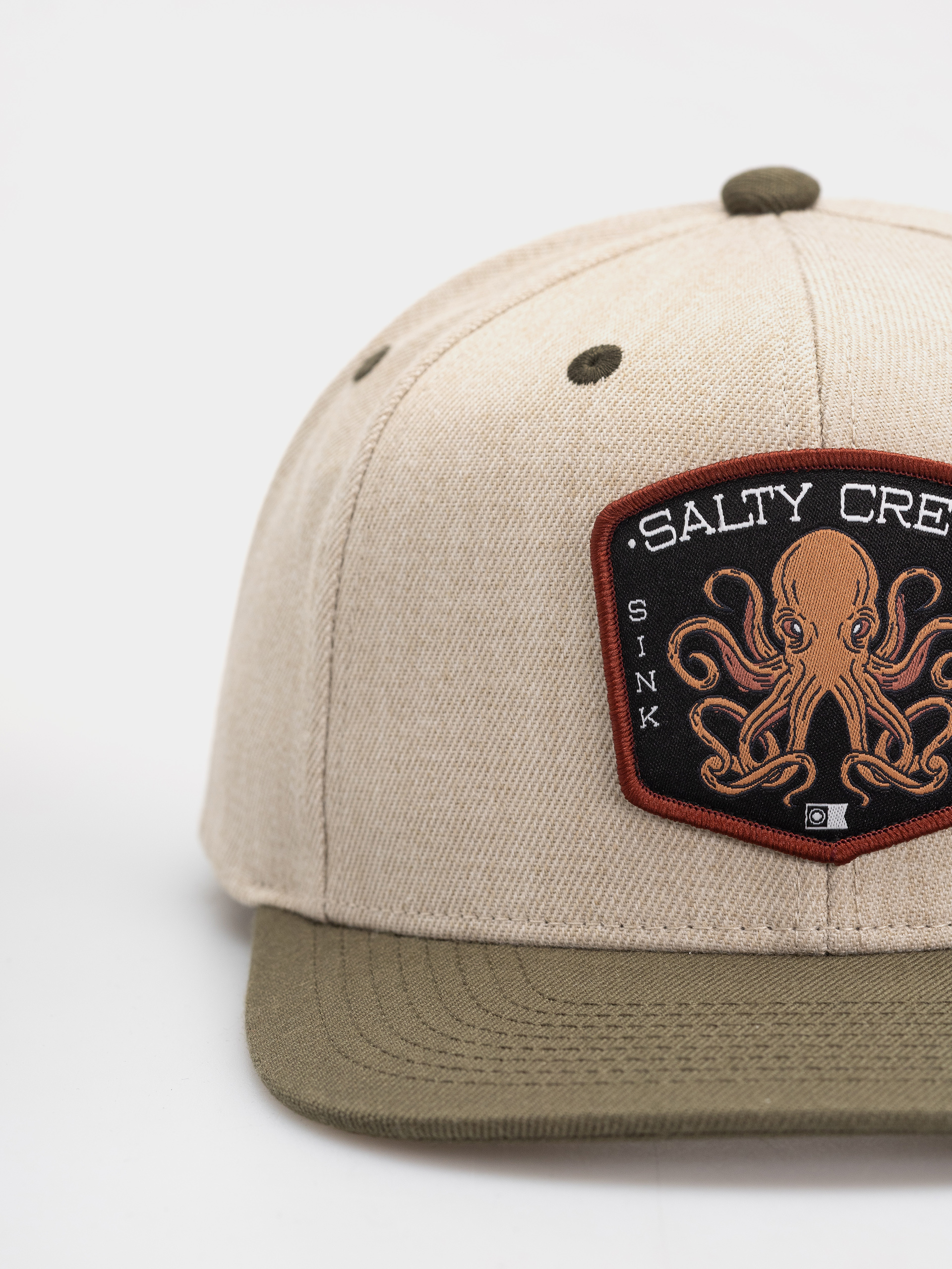 Шапка с козирка Salty Crew Tako Club Snapback (natural/olive)