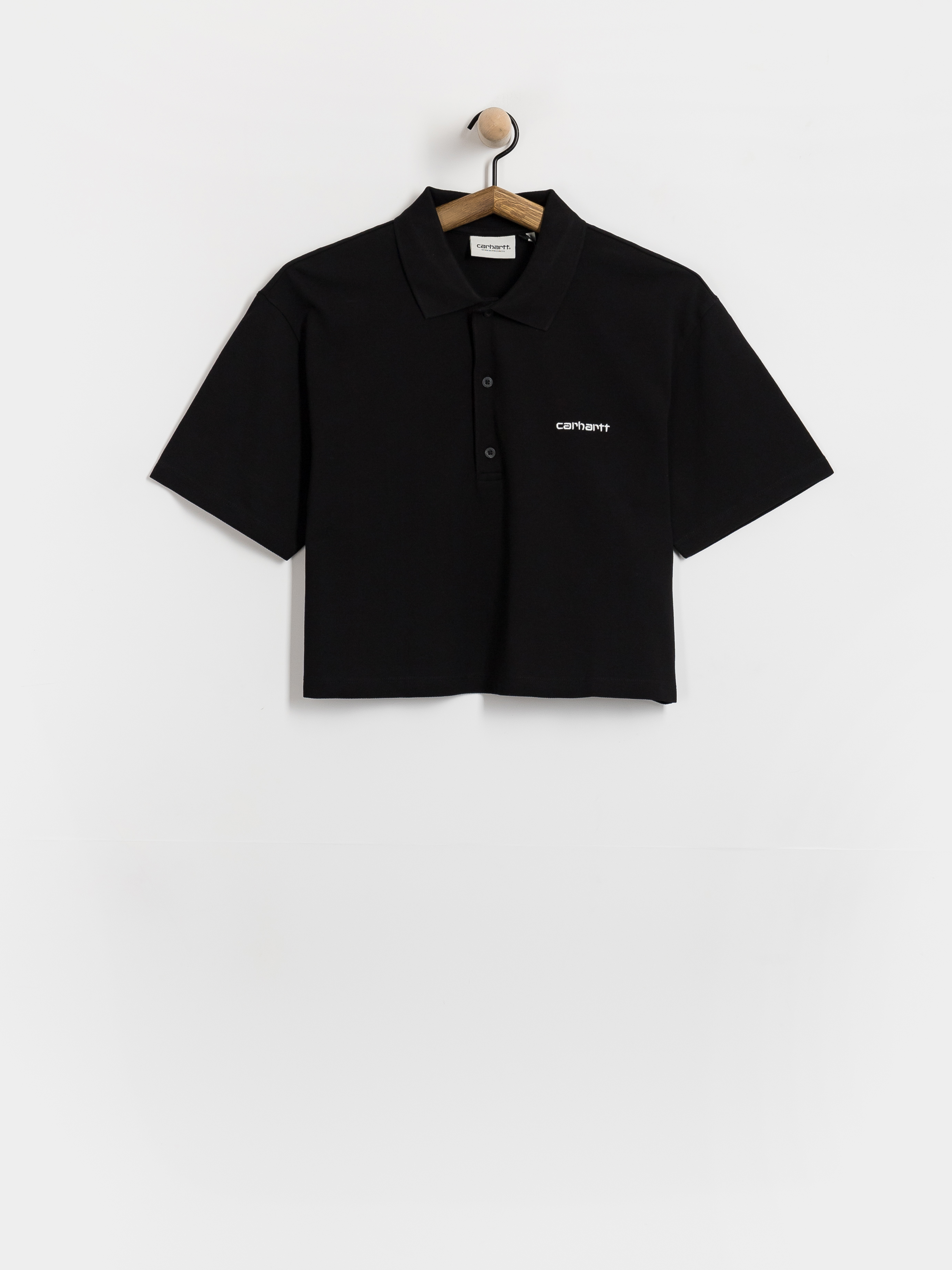 Тениска Carhartt WIP Script Polo Wmn (black/white)