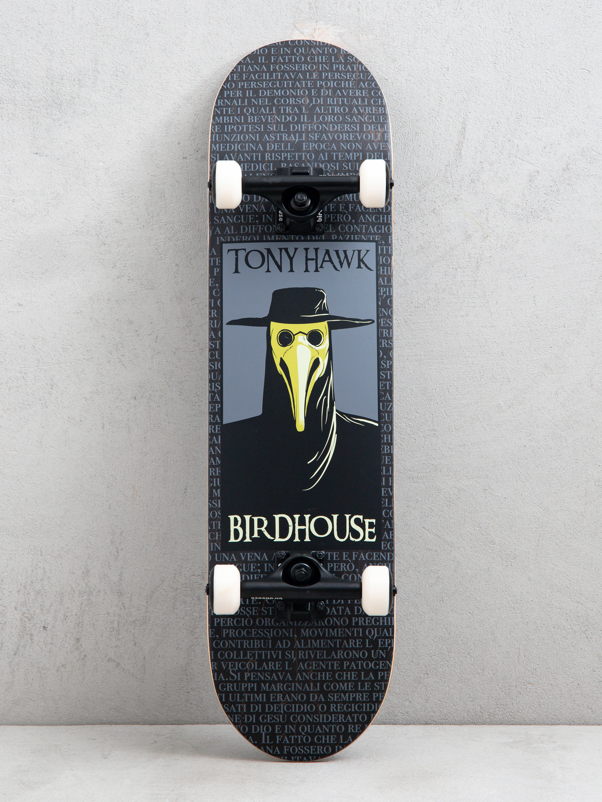 Скейтборд Birdhouse Hawk Plague Doctor (black)