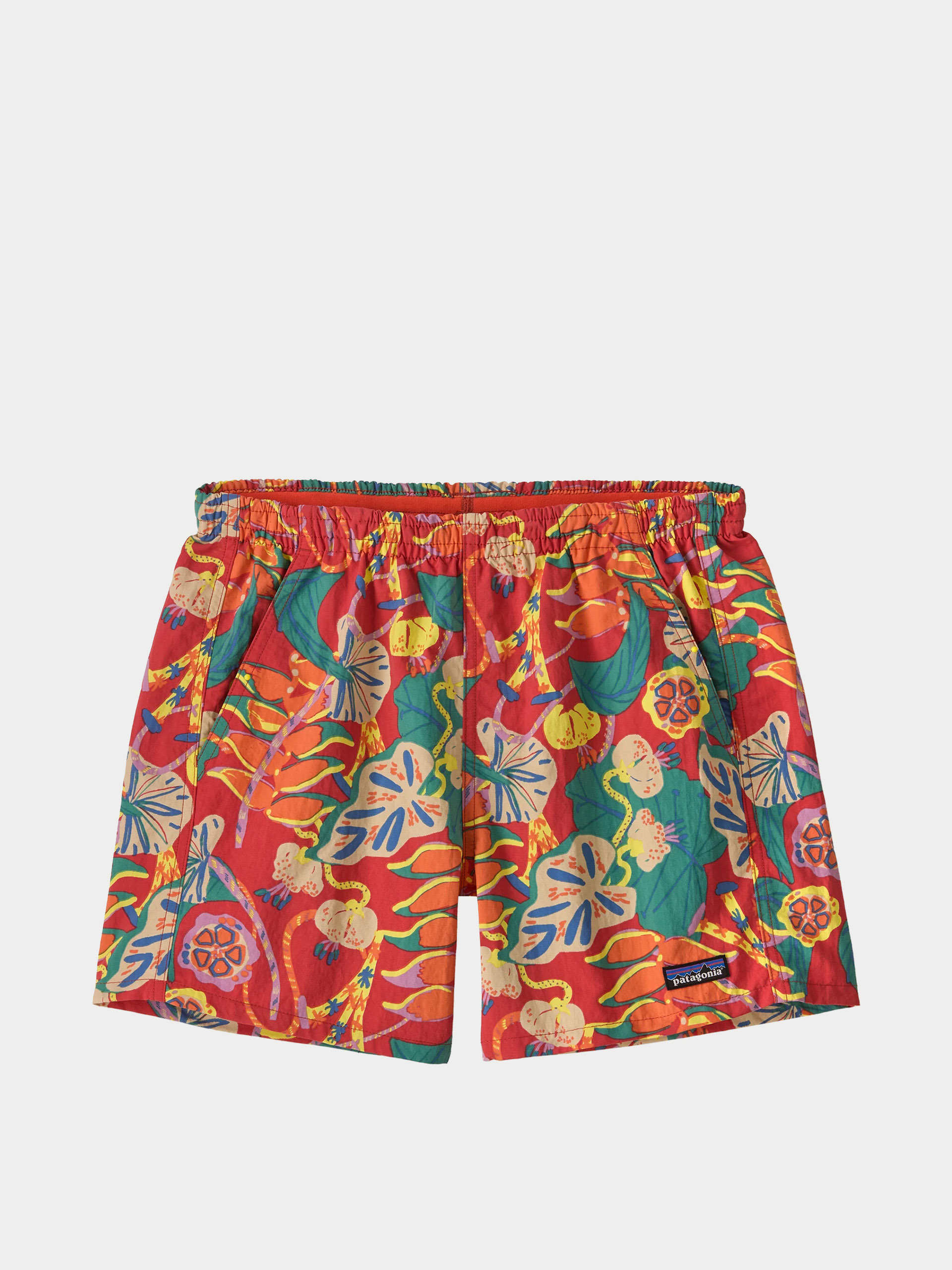 Къси панталони Patagonia Baggies 5in Wmn (tropiclimb/hot ember)