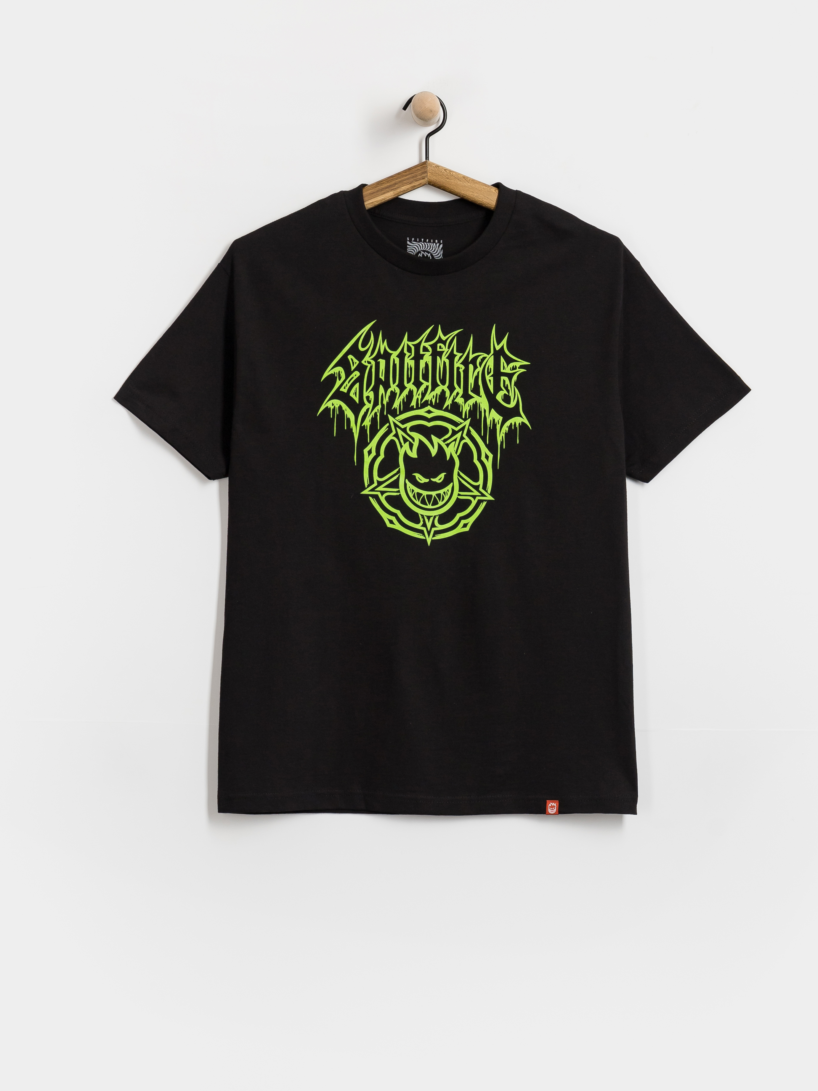 Тениска Spitfire Basic Pentagram Drip (black w/green print)