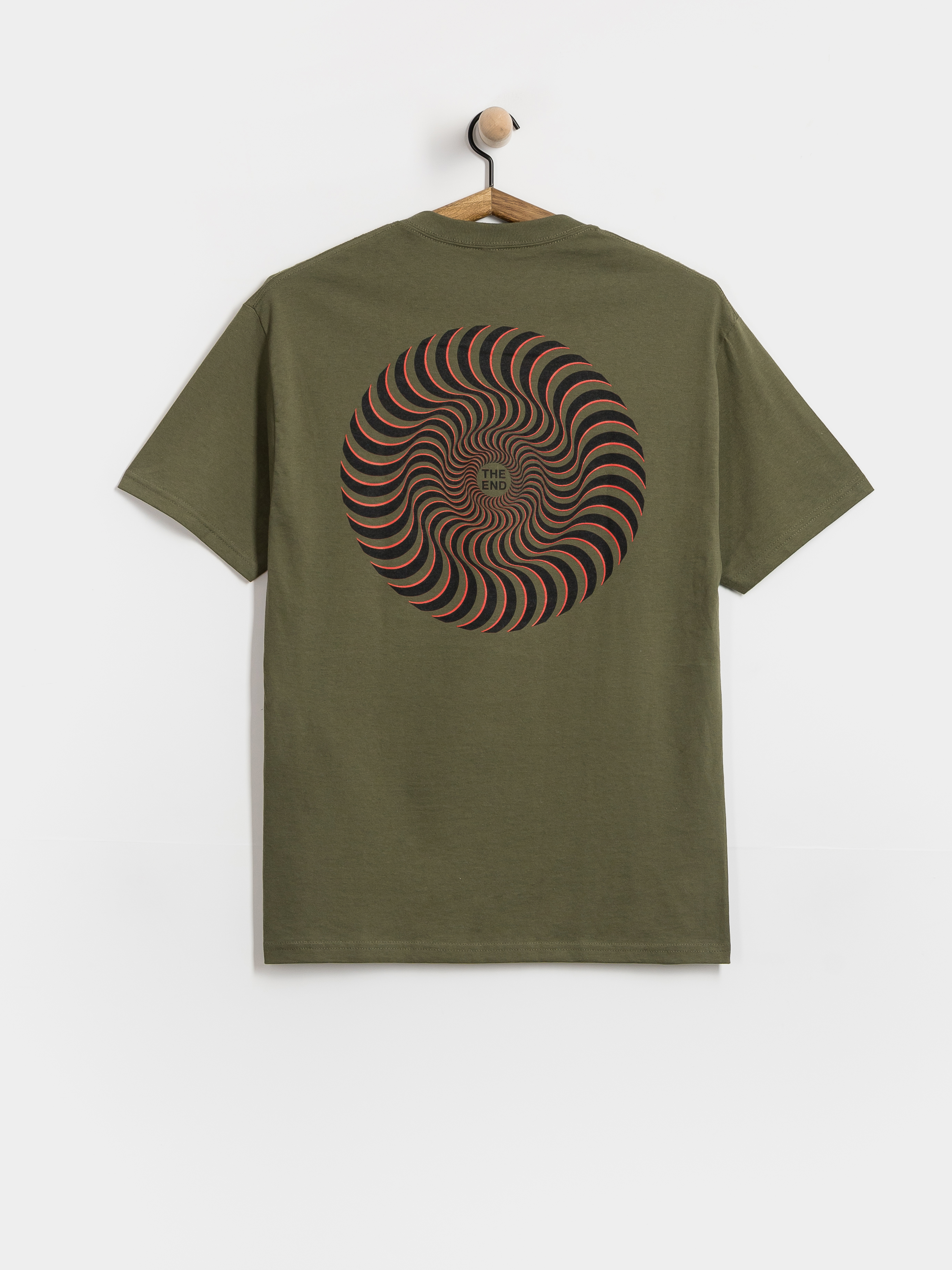 Тениска Spitfire Classic Swirl Overlay (military green w/black red prints)