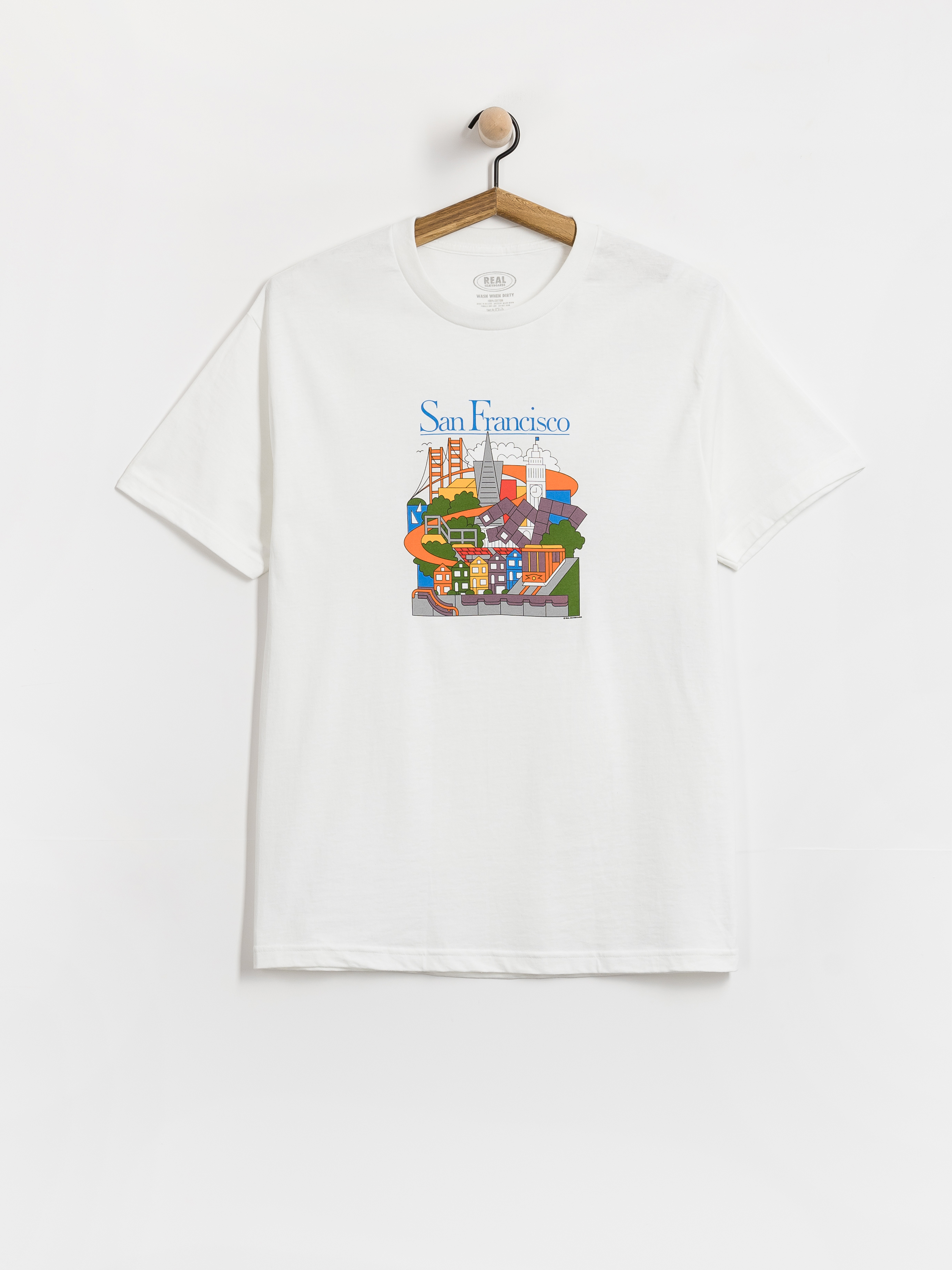 Тениска Real Sf Travel (white w/multi color print)