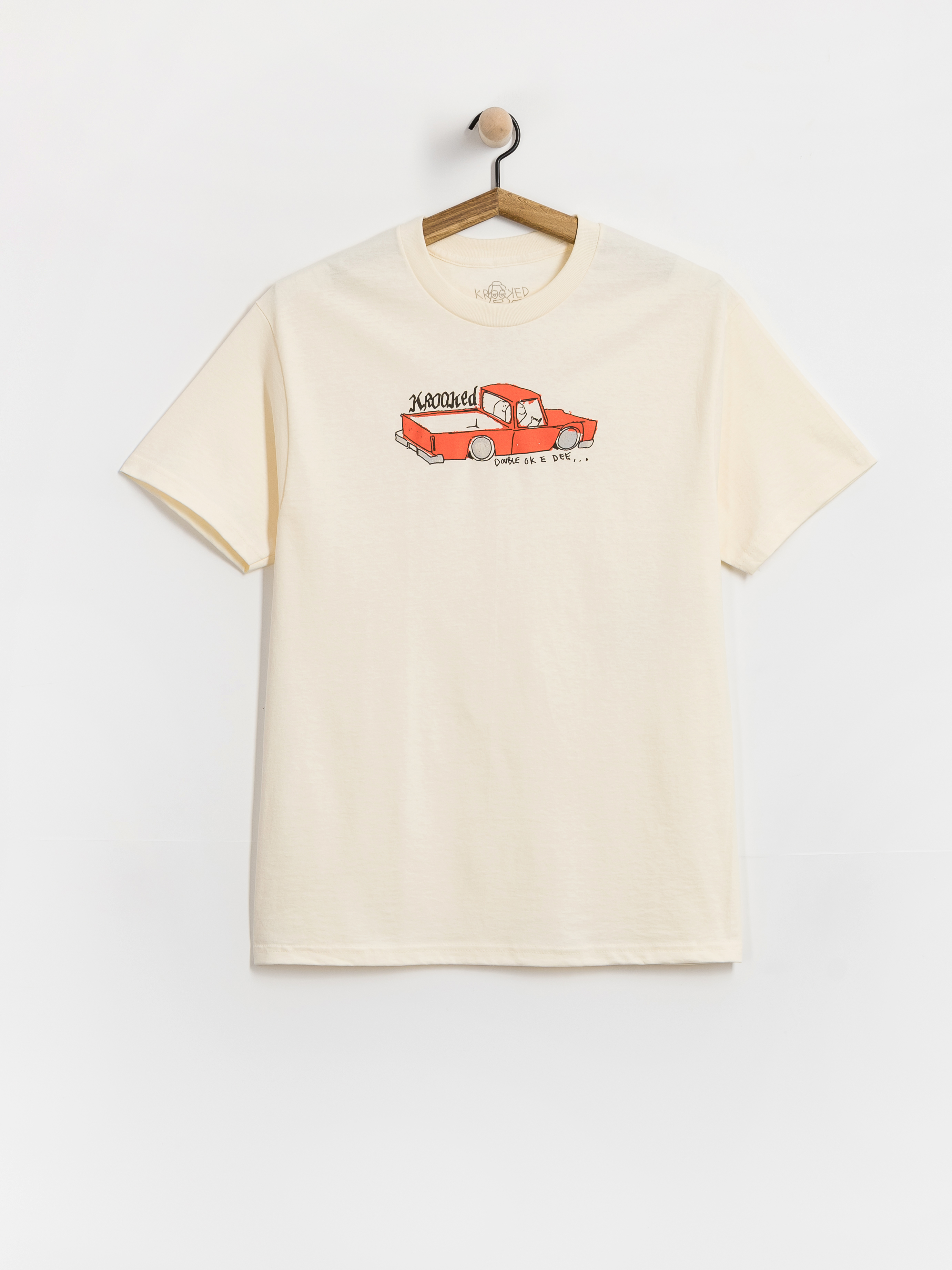 Тениска Krooked Double Ok (cream w/multi color print)