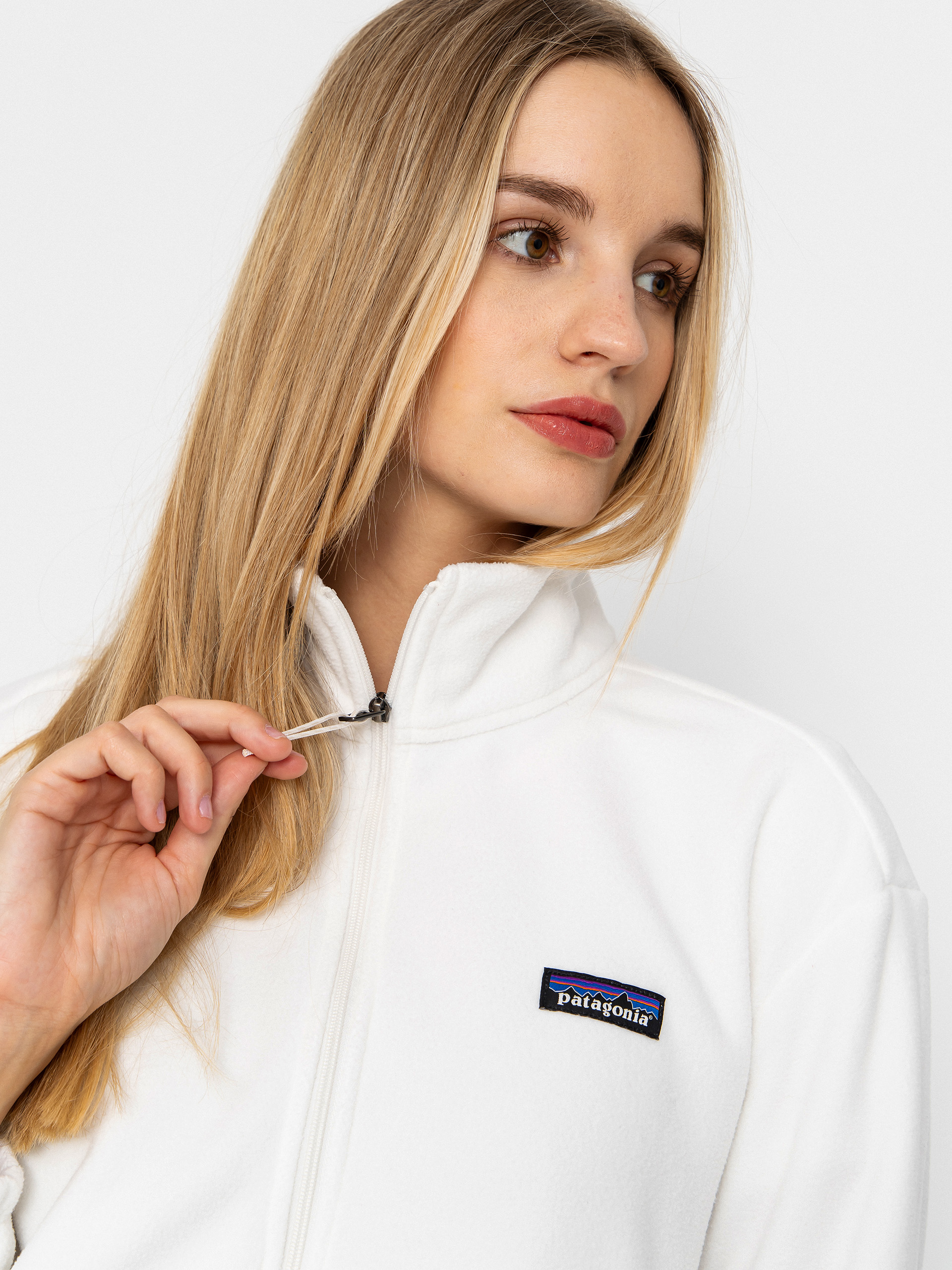 Дамски Поларени суитшърт Patagonia Micro D 1/2 Zip (birch white)