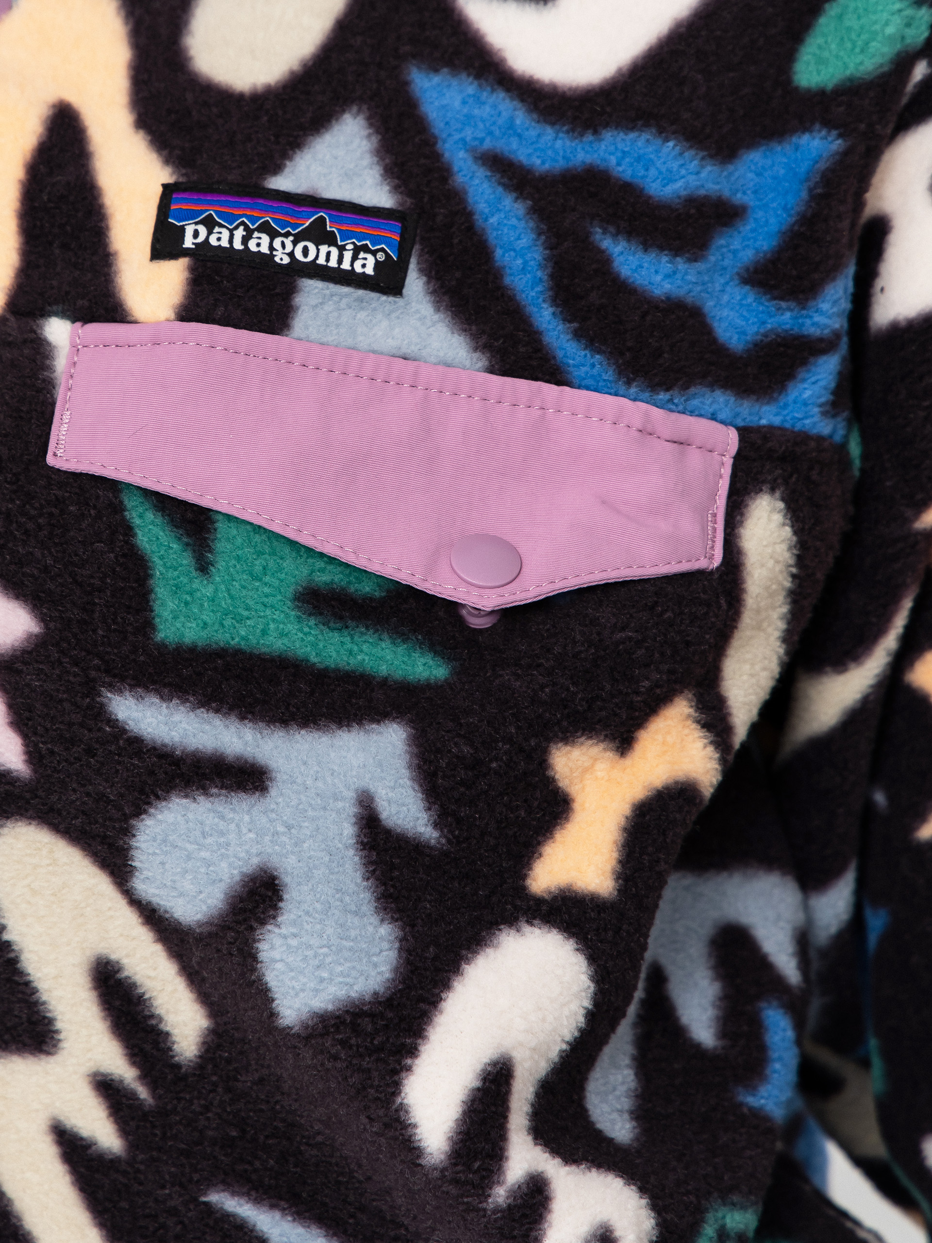 Дамски Поларени суитшърт Patagonia Lightweight Synchilla Snap T (kaleido/black)
