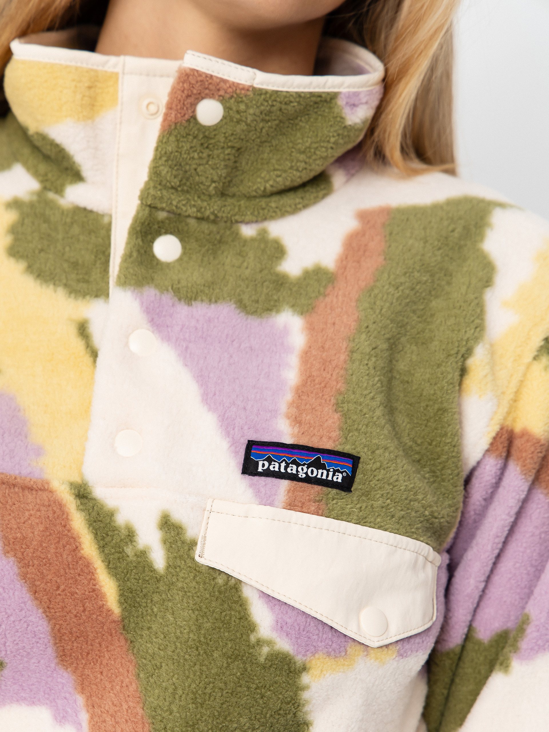 Дамски Поларени суитшърт Patagonia Lightweight Synchilla Snap T (sunshine/natural)
