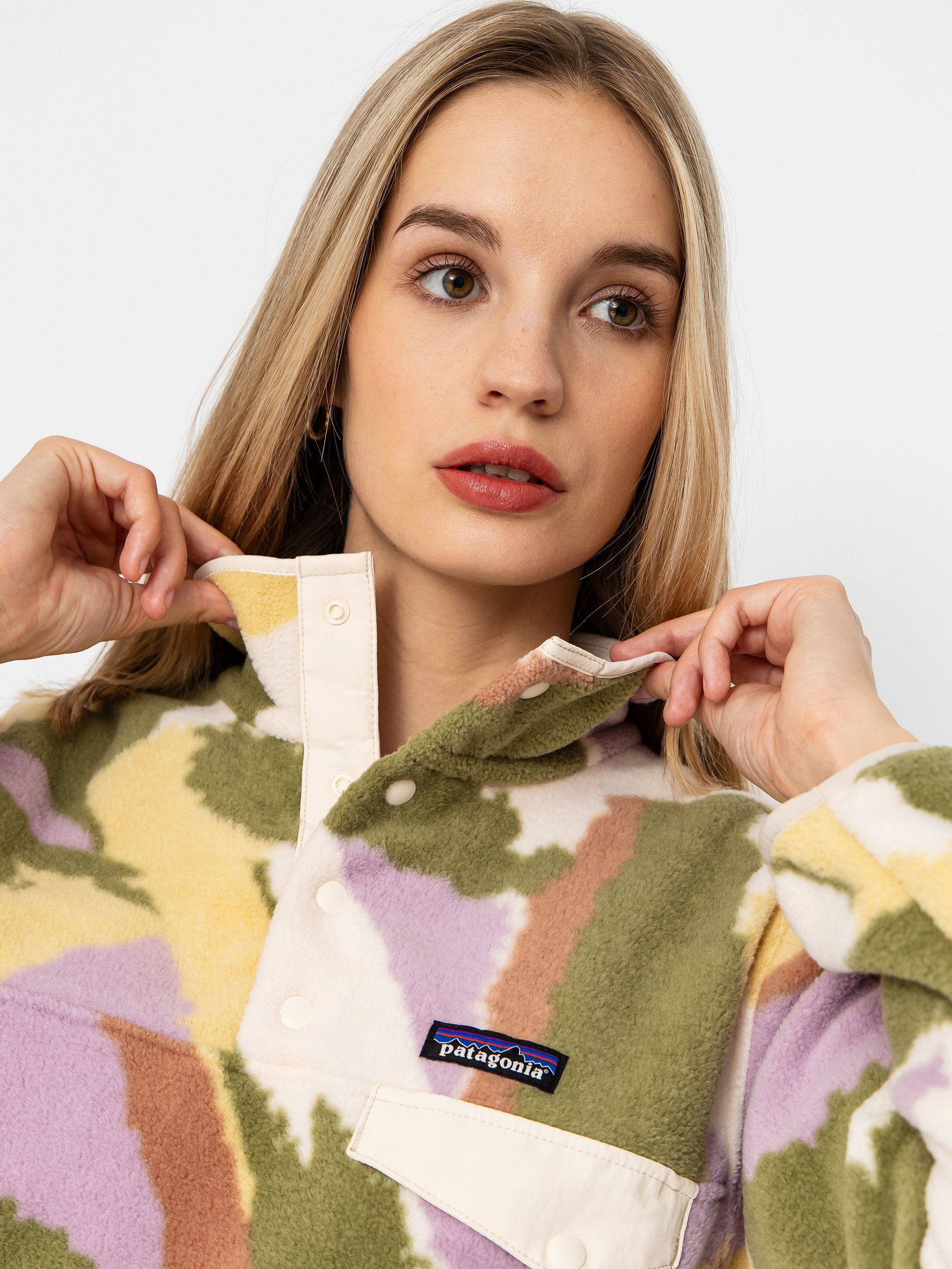 Дамски Поларени суитшърт Patagonia Lightweight Synchilla Snap T (sunshine/natural)
