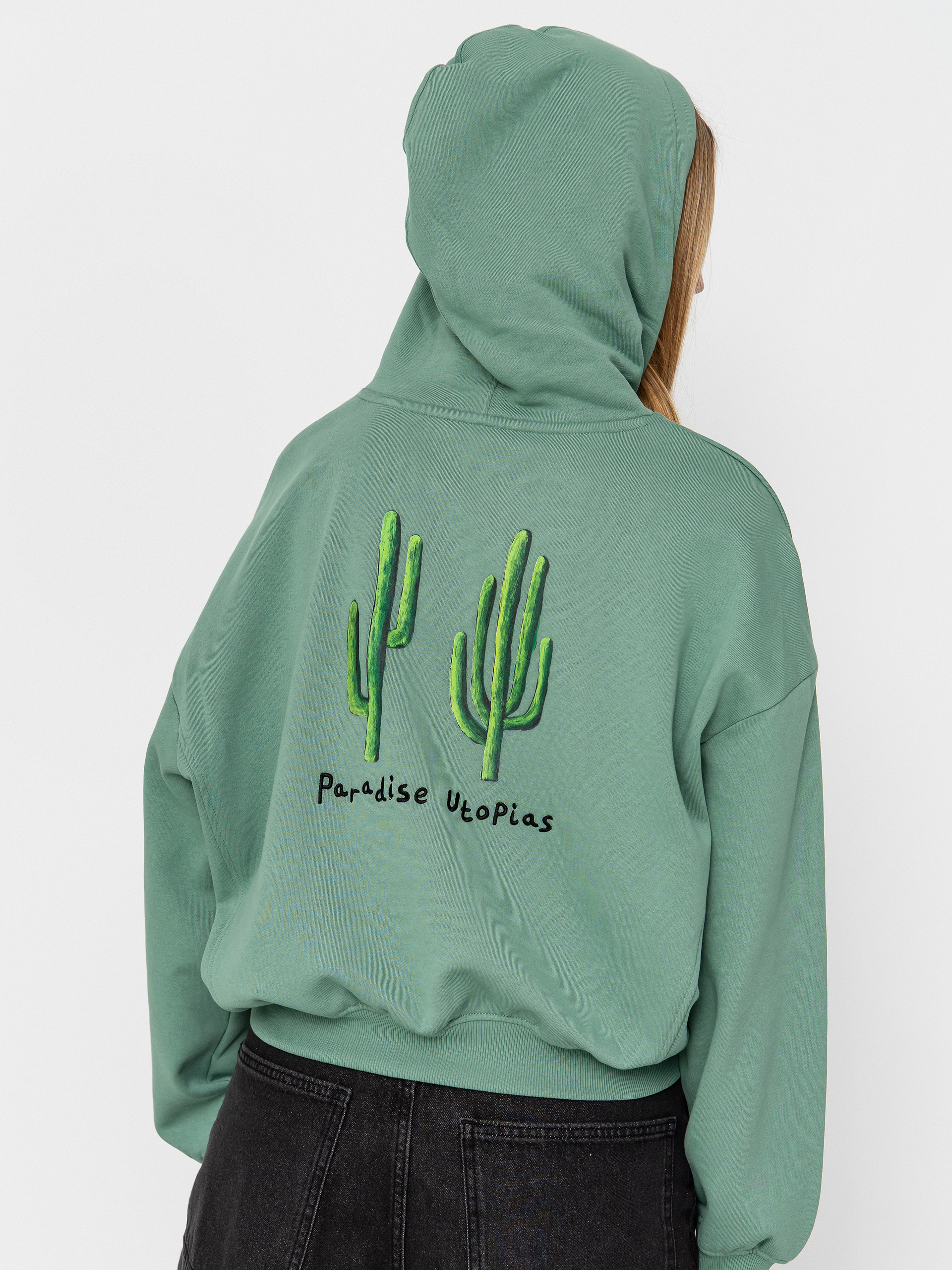 Суитшърт с качулка Volcom Fa Mickey Mason HD Wmn (evergreen)