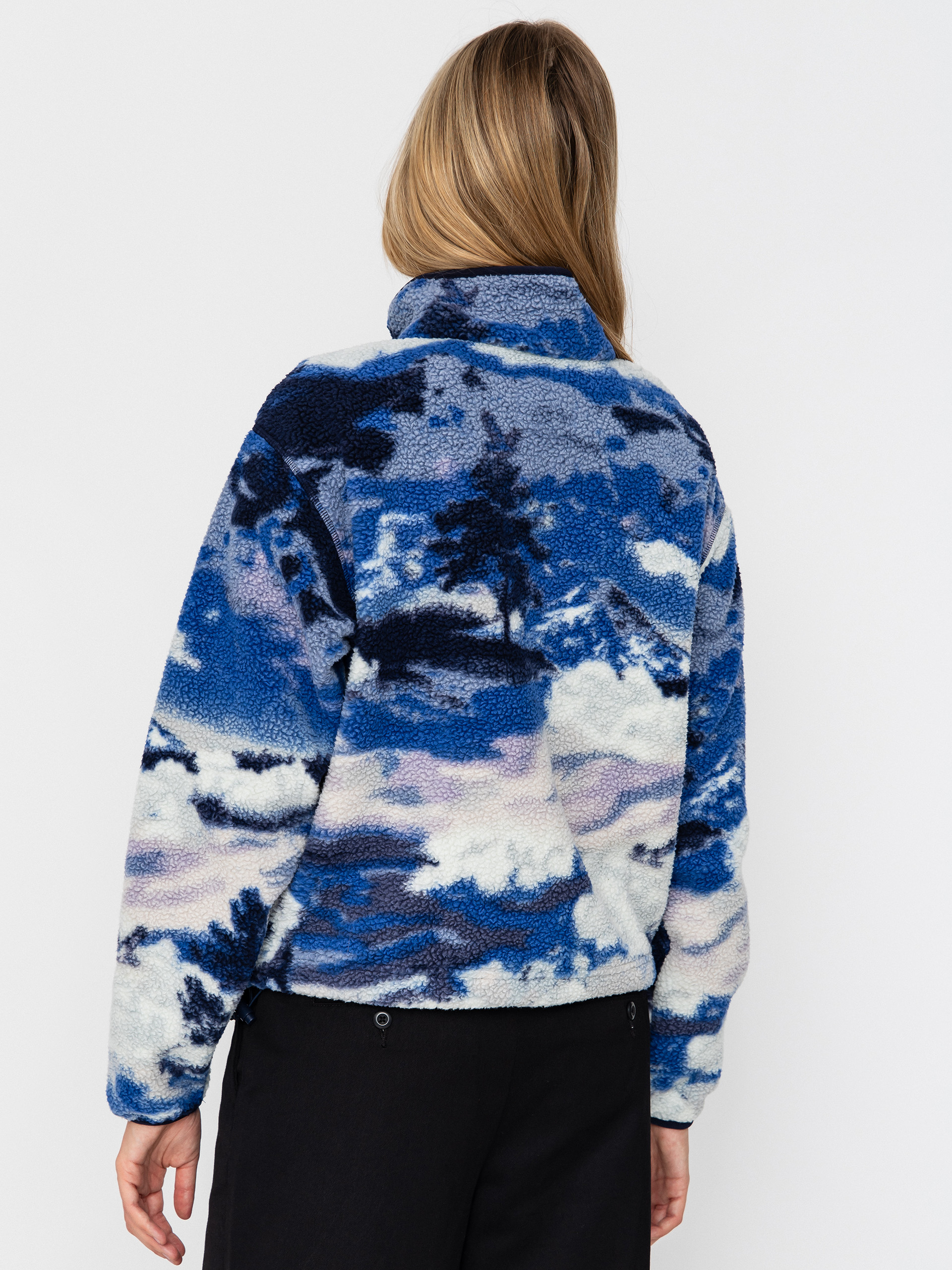 Дамски Поларени суитшърт Columbia Helvetia II Printed Cropped Half Snap (nocturnal/dreaming)