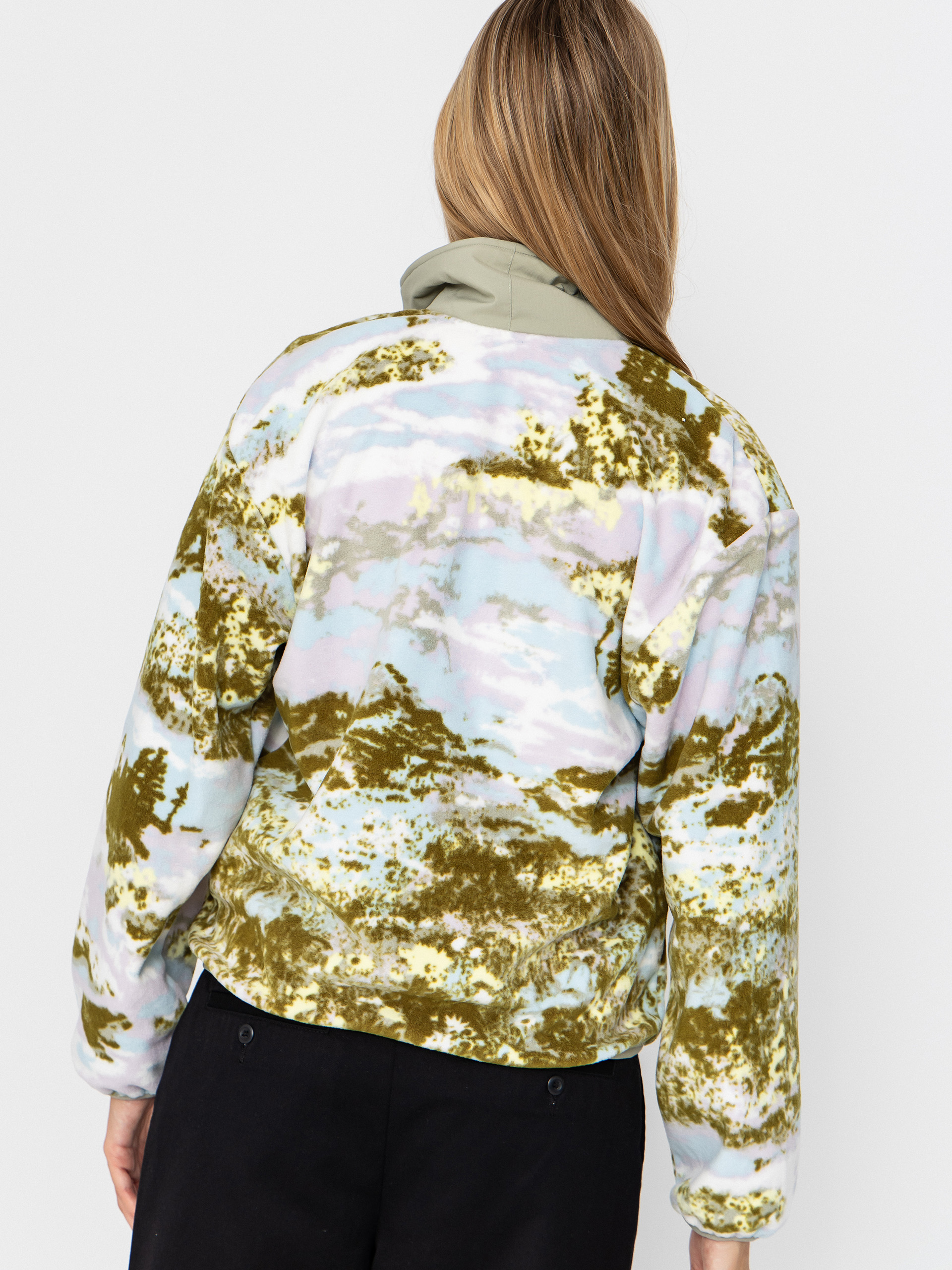 Дамски Поларени суитшърт Columbia Sequoia Grove Printed Half Zip (citron haze/fieldaze)