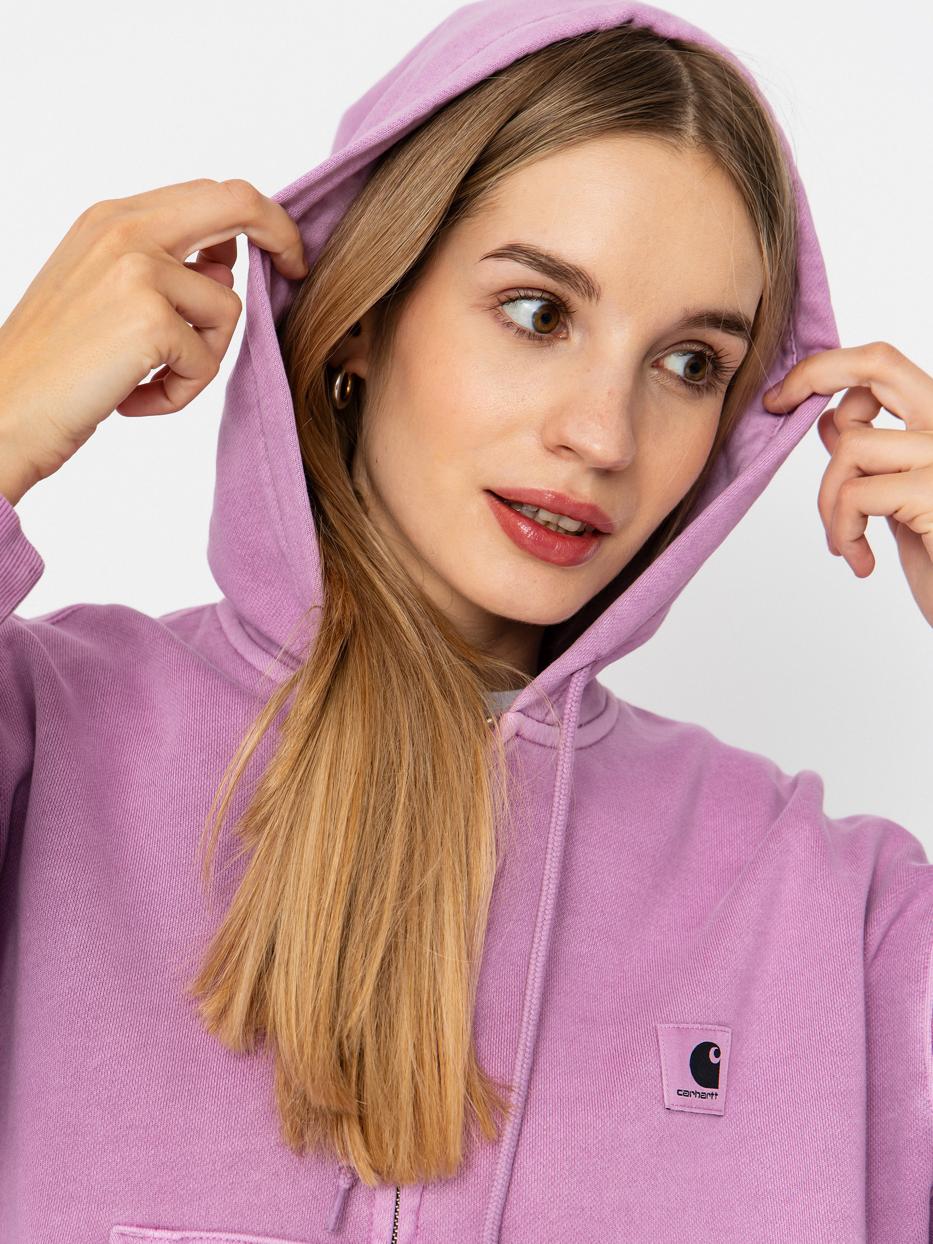 Суитшърт с качулка Carhartt WIP Nelson ZHD Wmn (gentle purple)