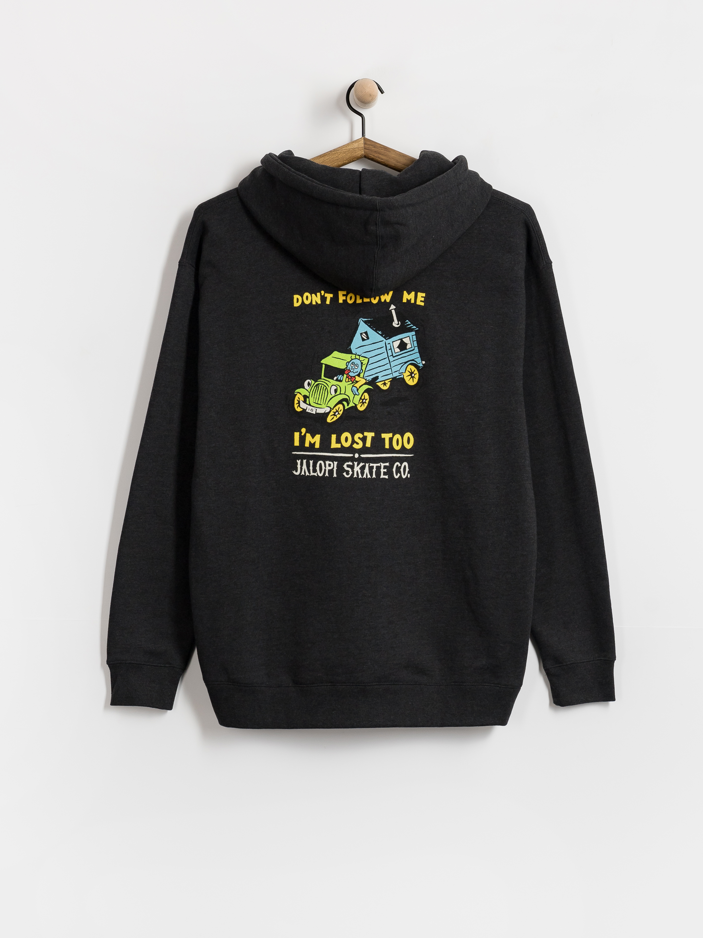 Суитшърт с качулка Antihero Jalopi Returns HD (charcoal heather w/multi color prints)