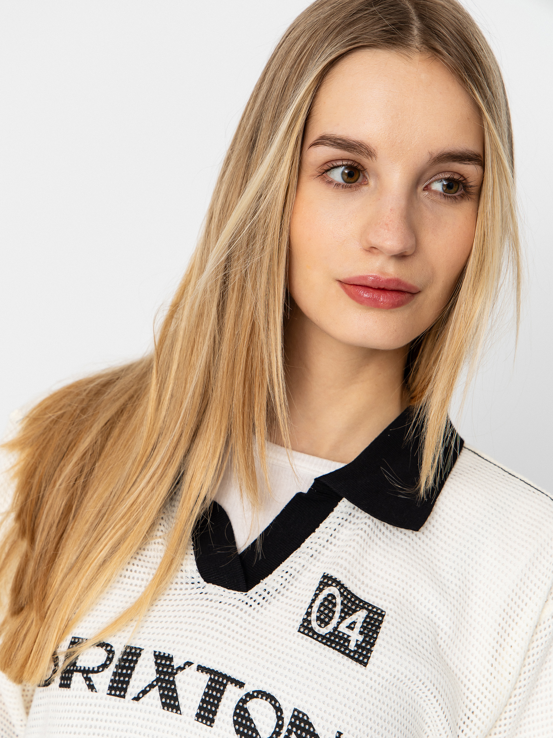 Тениска Brixton Varsity Wmn (off white/black)
