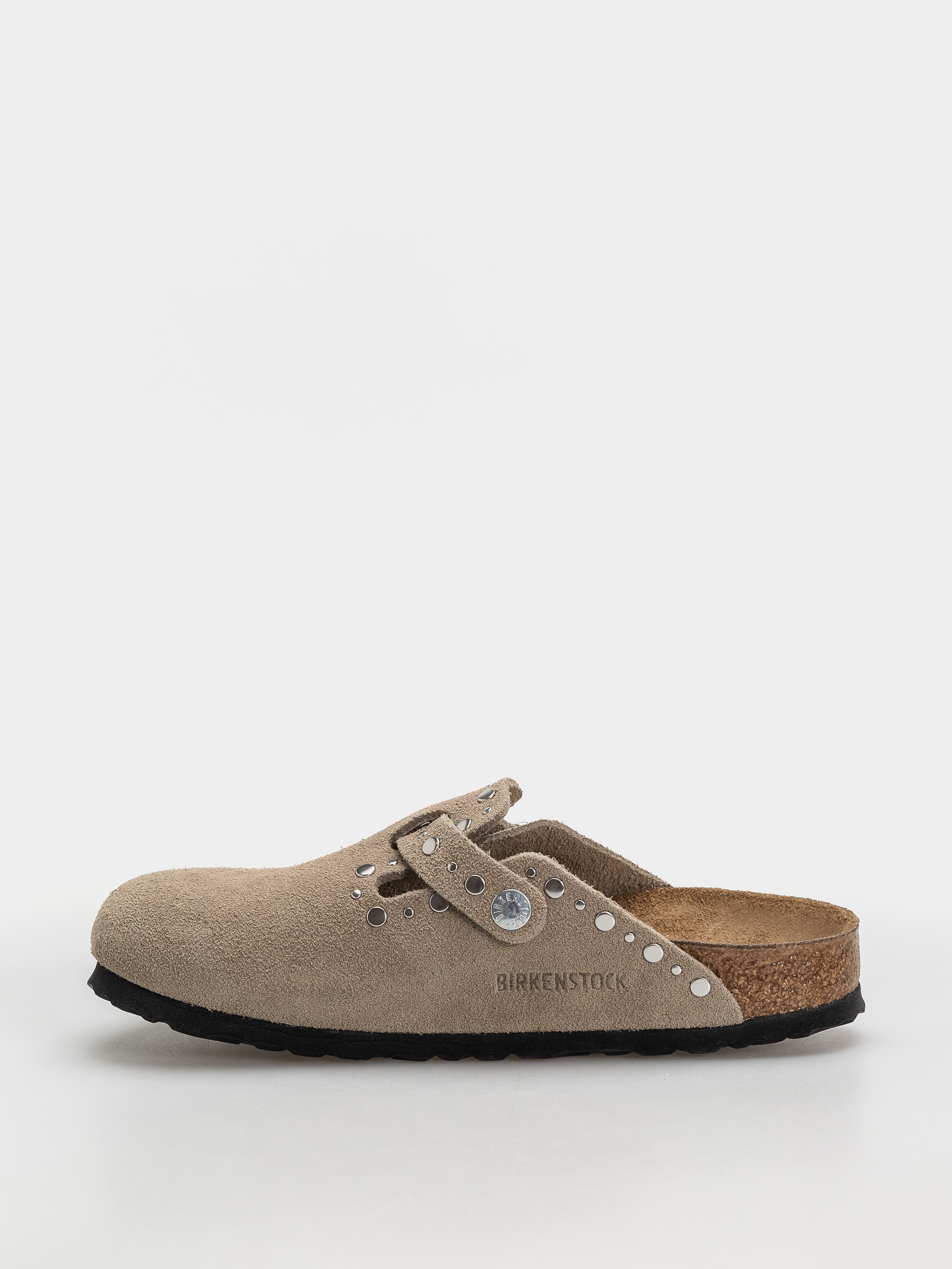Чехли Birkenstock Boston Rivets Suede Leather Narrow Wmn (taupe)