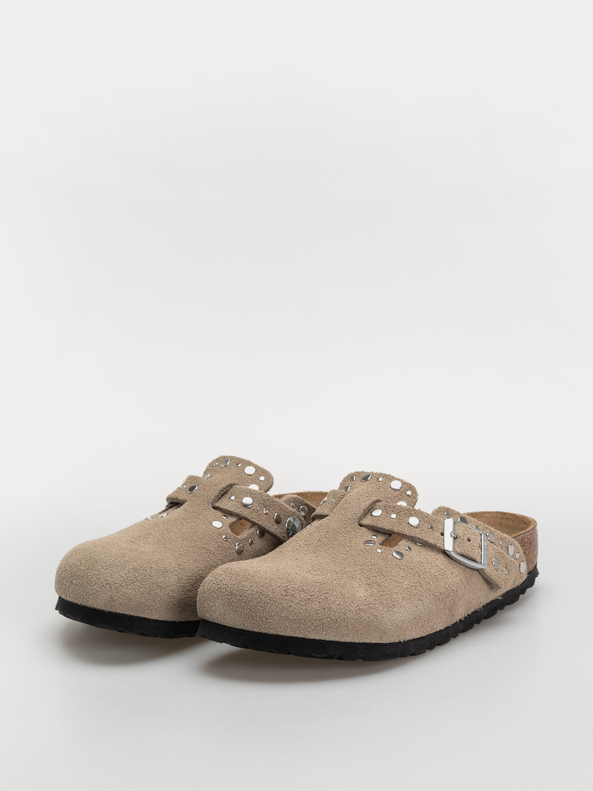 Чехли Birkenstock Boston Rivets Suede Leather Narrow Wmn (taupe)