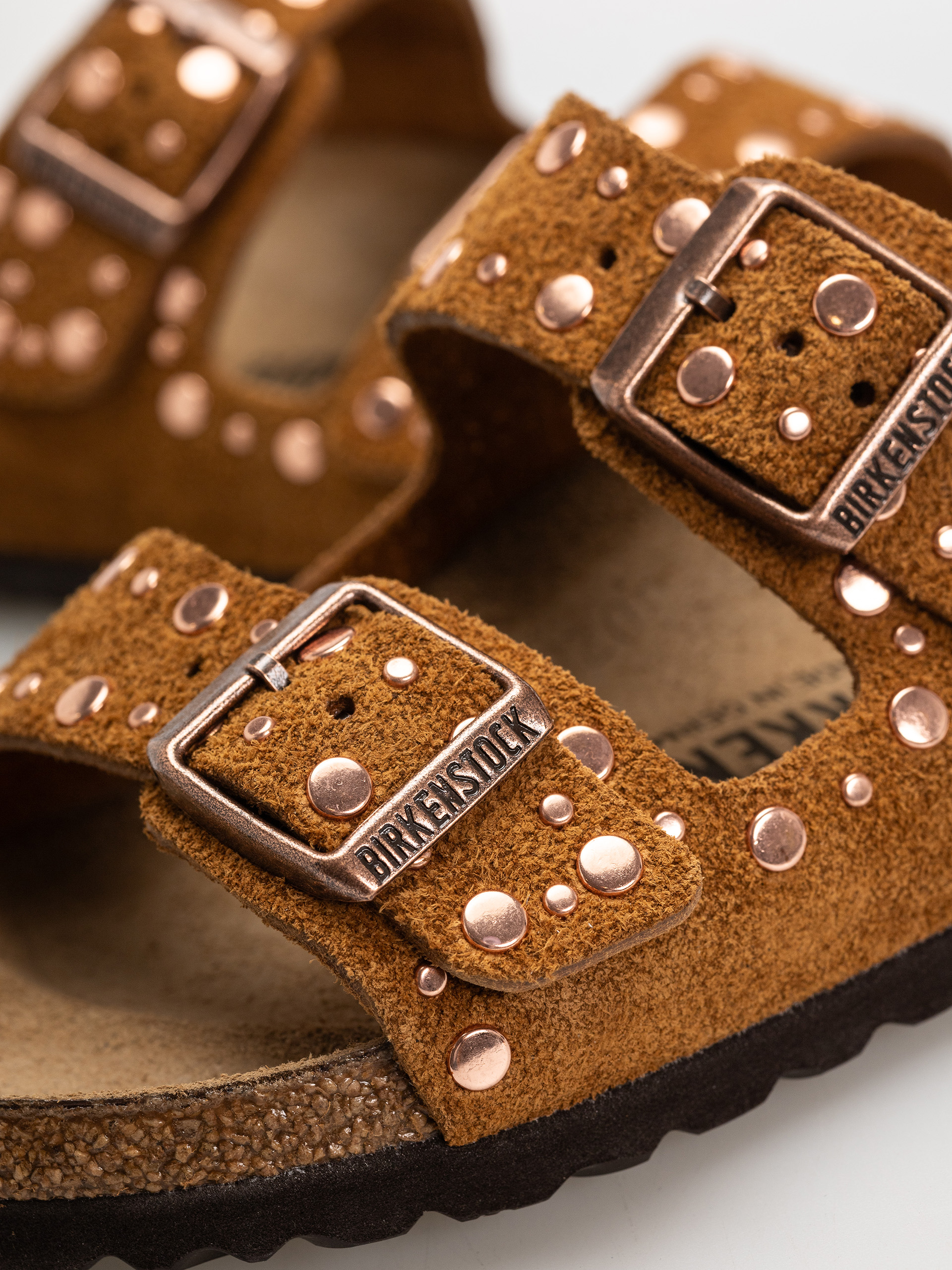 Чехли Birkenstock Arizona Rivets Suede Leather Narrow Wmn (mink)