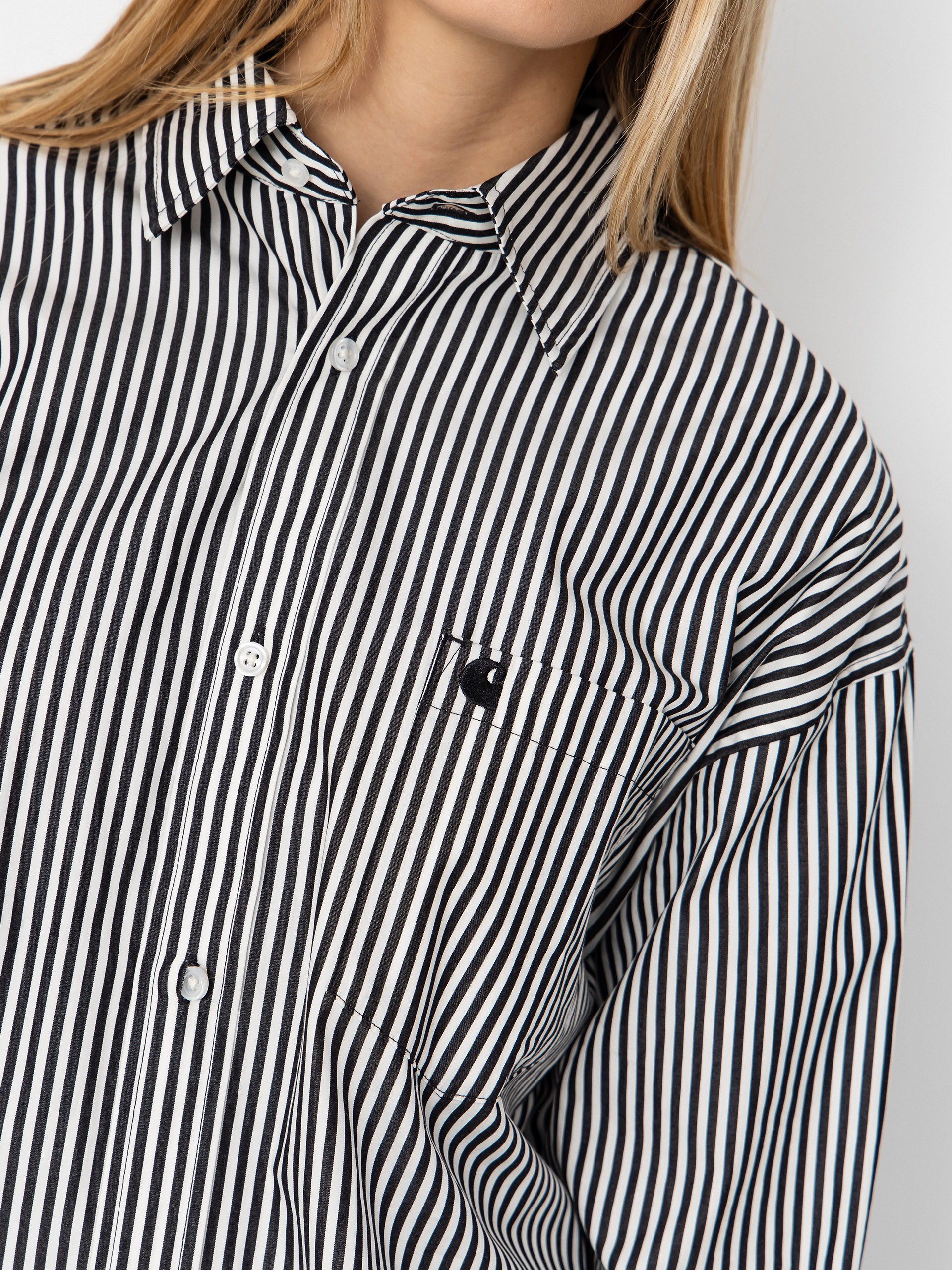 Риза Carhartt WIP Daldry Wmn (daldry stripe/black/wax)