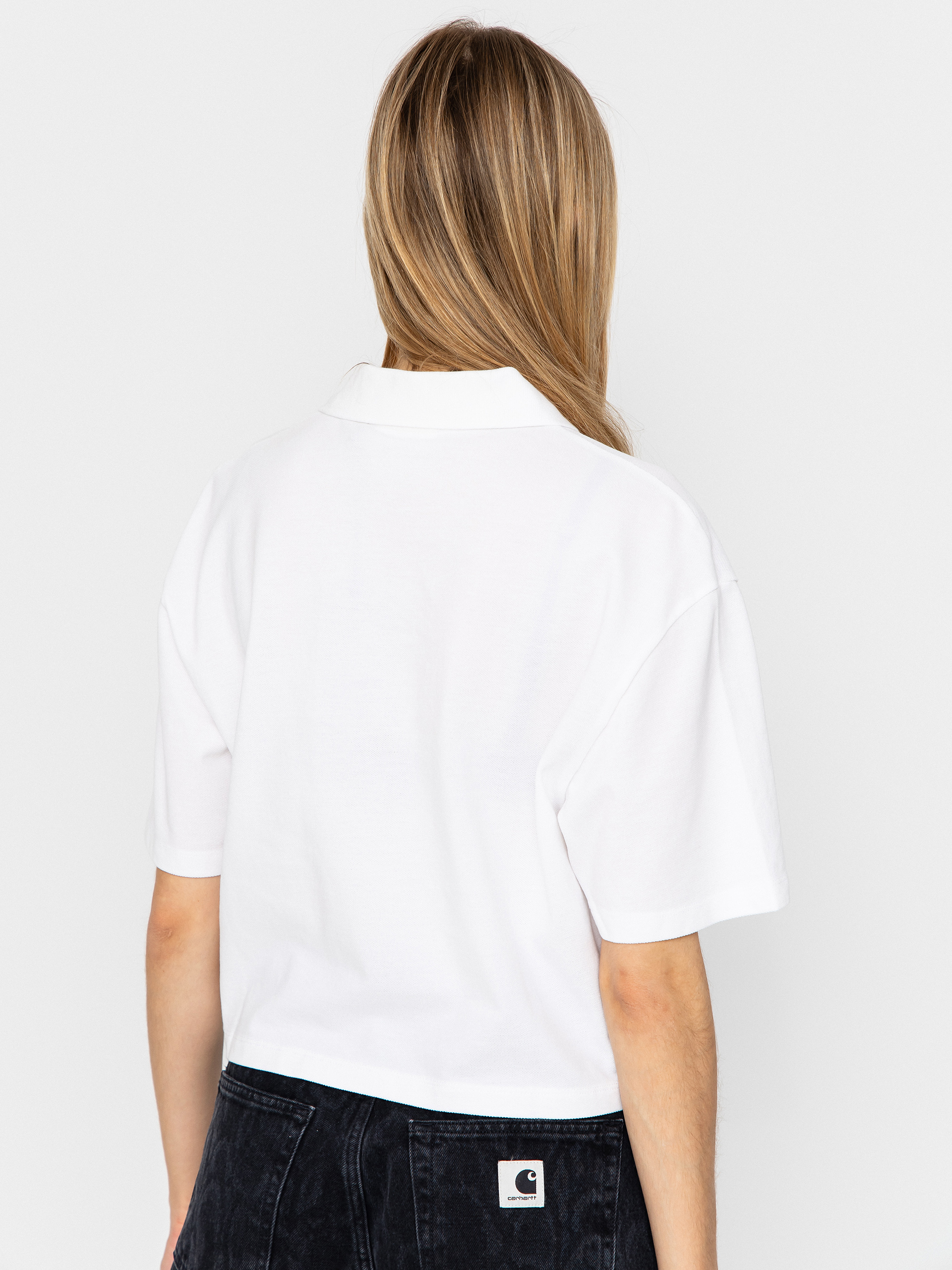 Тениска Carhartt WIP Script Polo Wmn (white/black)