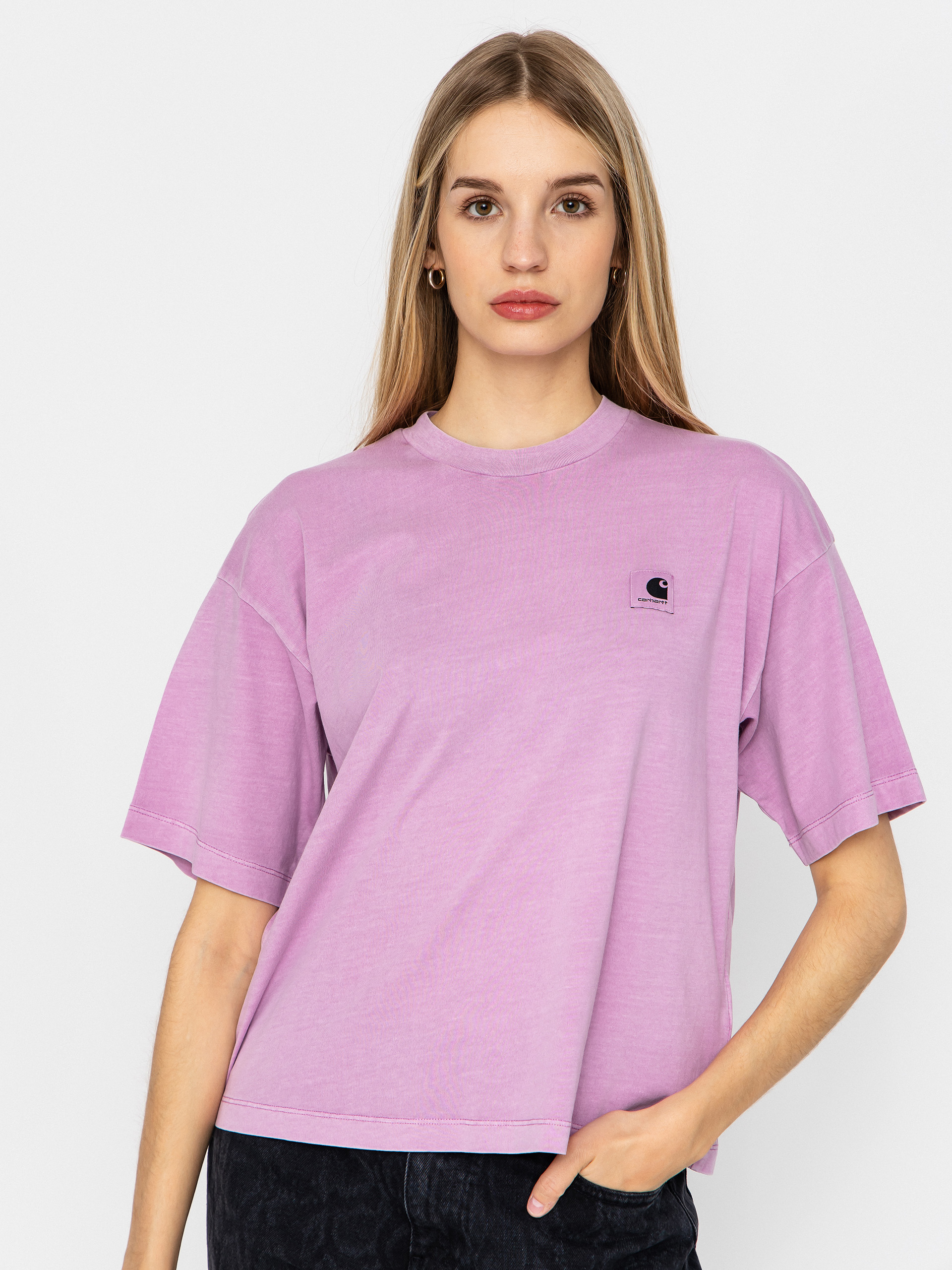 Тениска Carhartt WIP Nelson Wmn (gentle purple)
