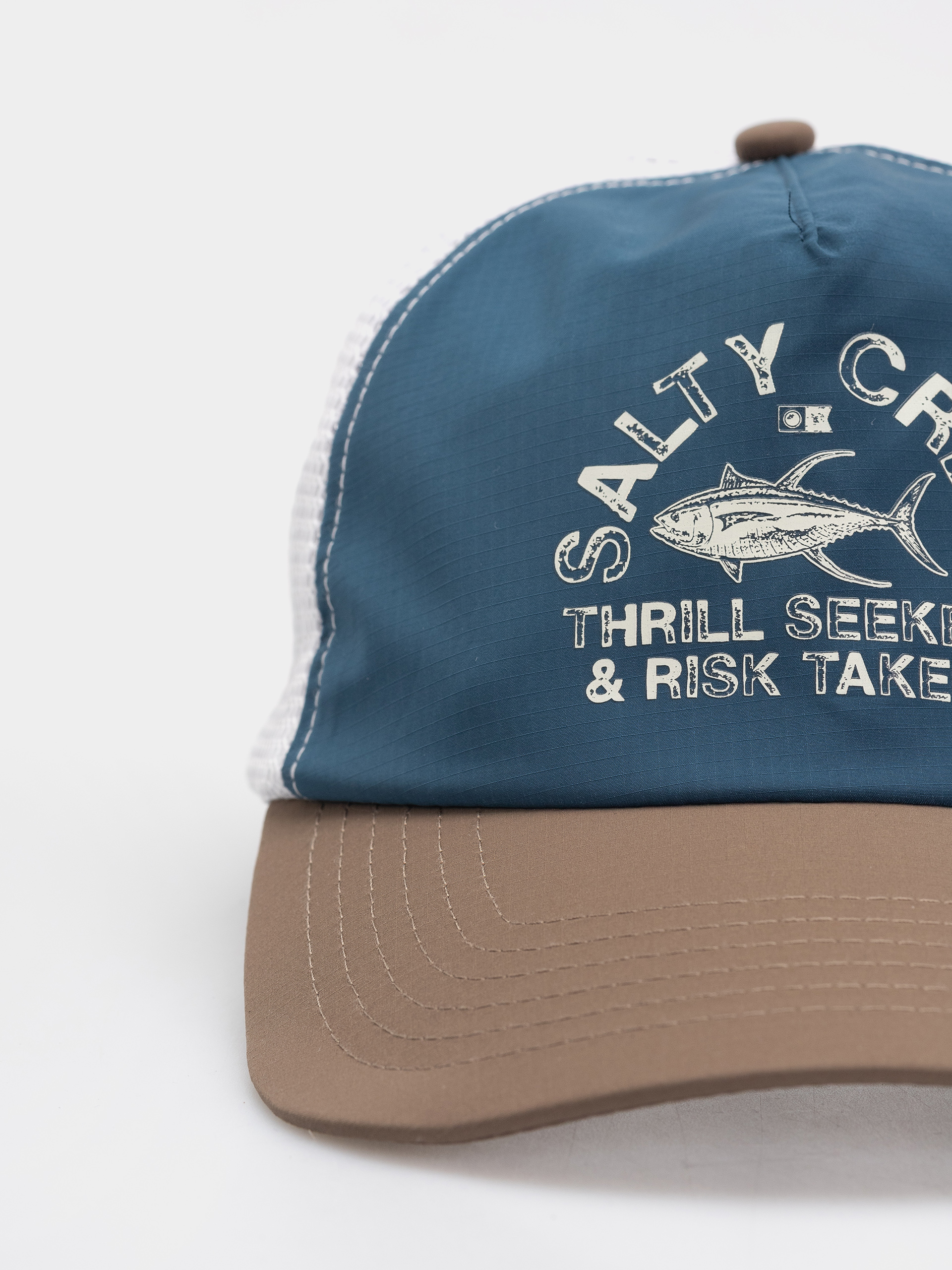 Шапка с козирка Salty Crew Stamped Trucker (deep ocean/brown)