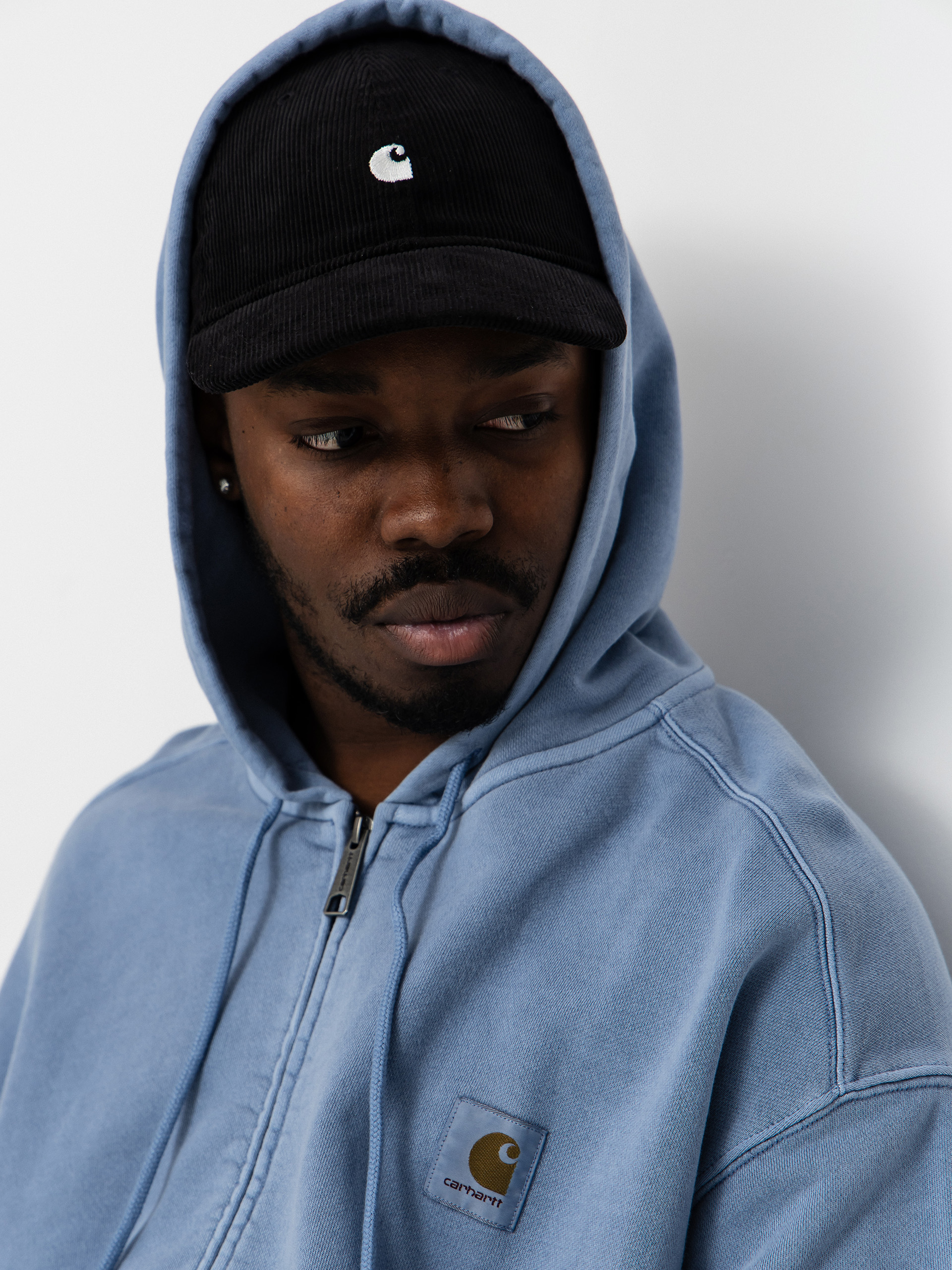 Суитшърт с качулка Carhartt WIP Nelson ZHD (gentle blue)
