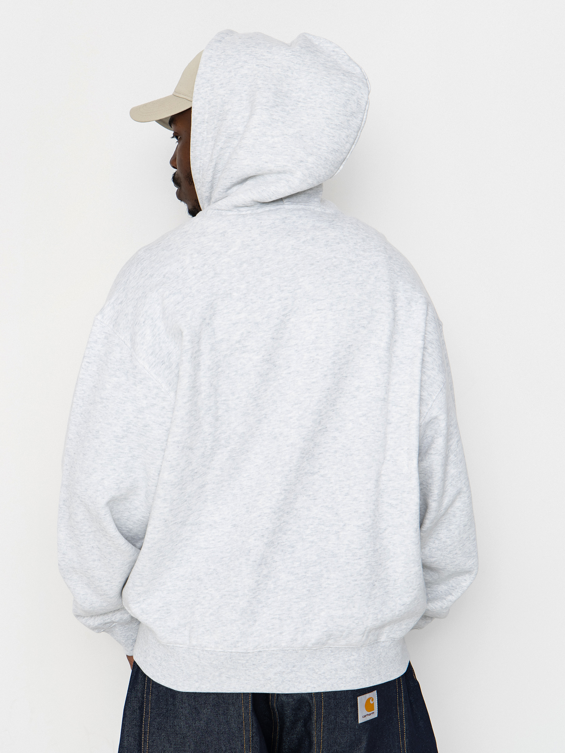 Суитшърт с качулка Carhartt WIP WIP Label ZHD (ash heather)