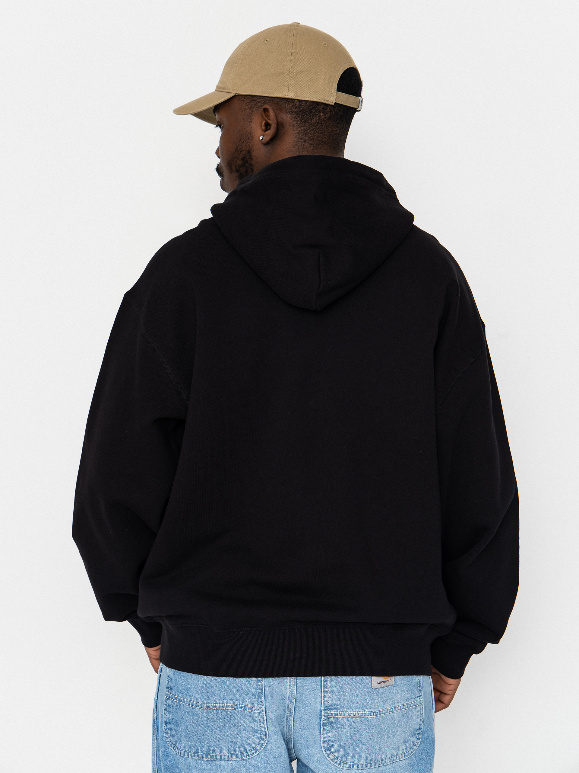 Суитшърт с качулка Carhartt WIP WIP Label ZHD (black)