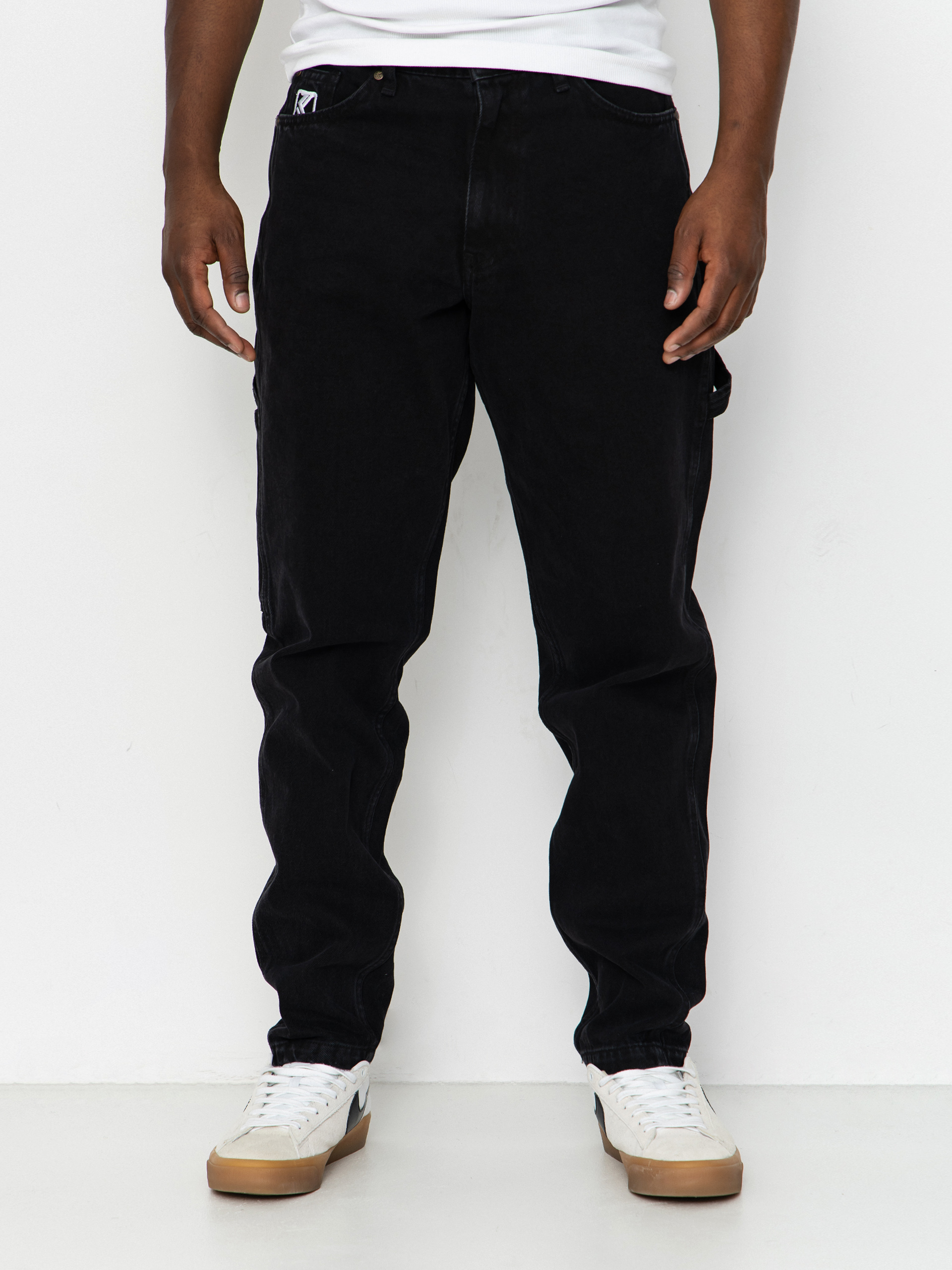 Панталони Karl Kani Retro Tapered Workwear Denim (vintage black)