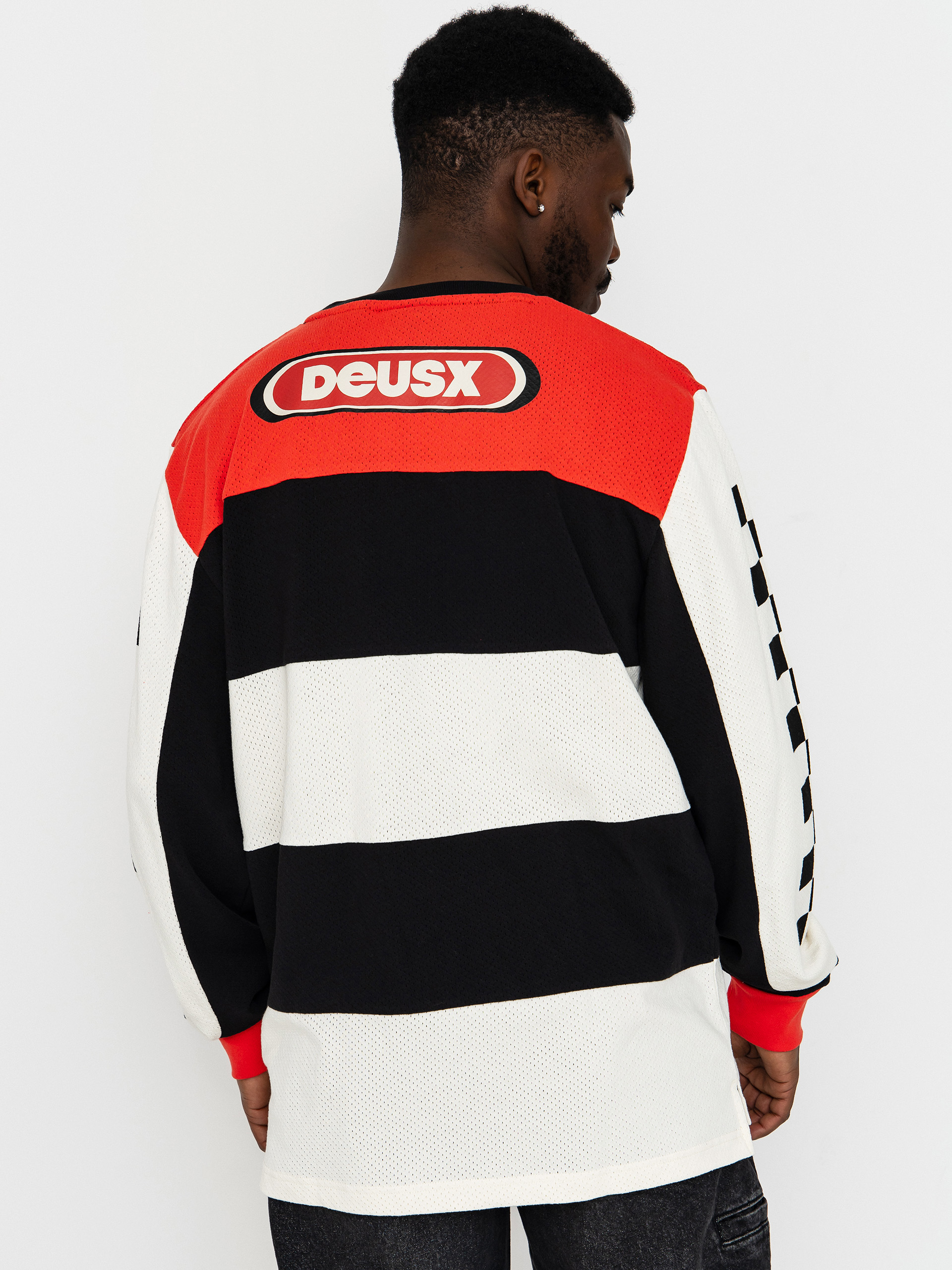 Блуза Deus Ex Machina Vilander Moto Jersey (valiant red combo)